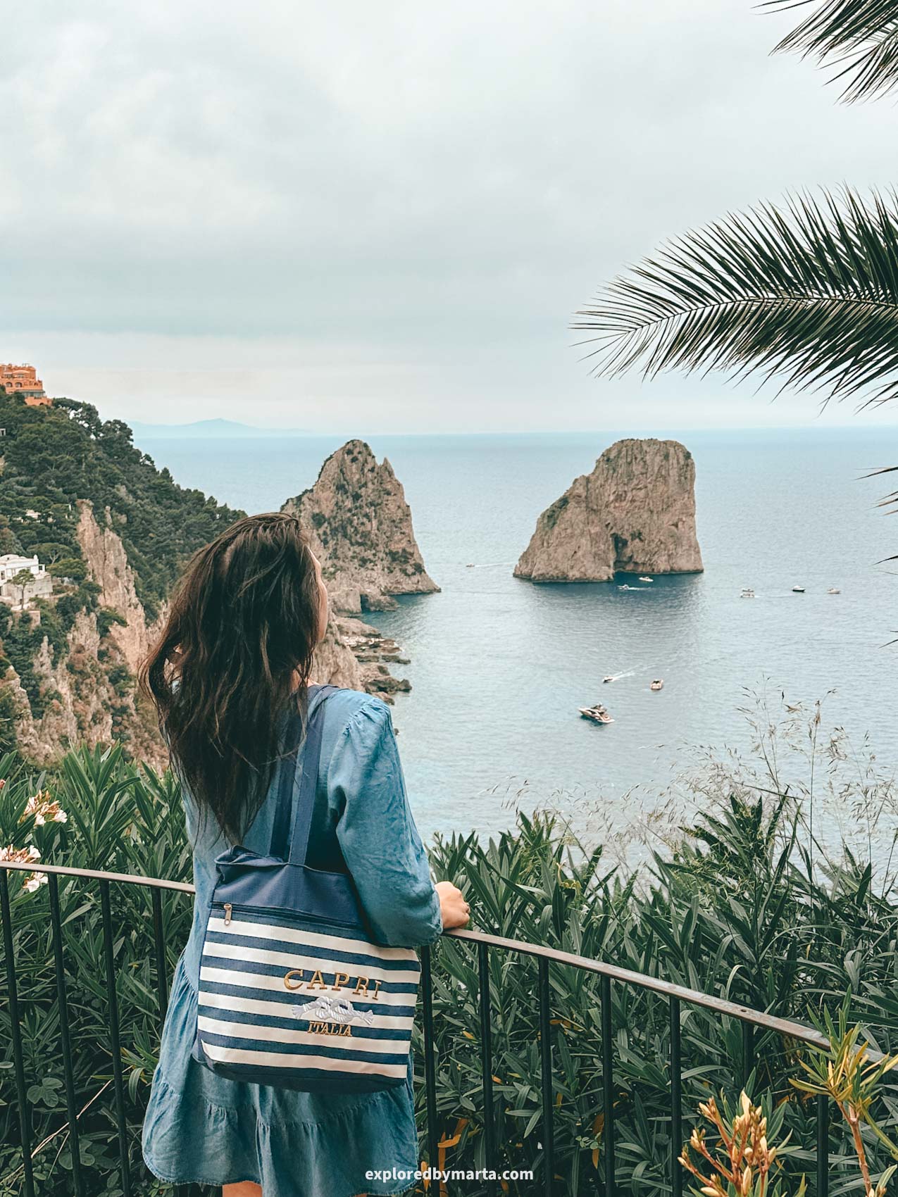 Capri Island, Italy-view of the Faraglioni di Capri sea stacks