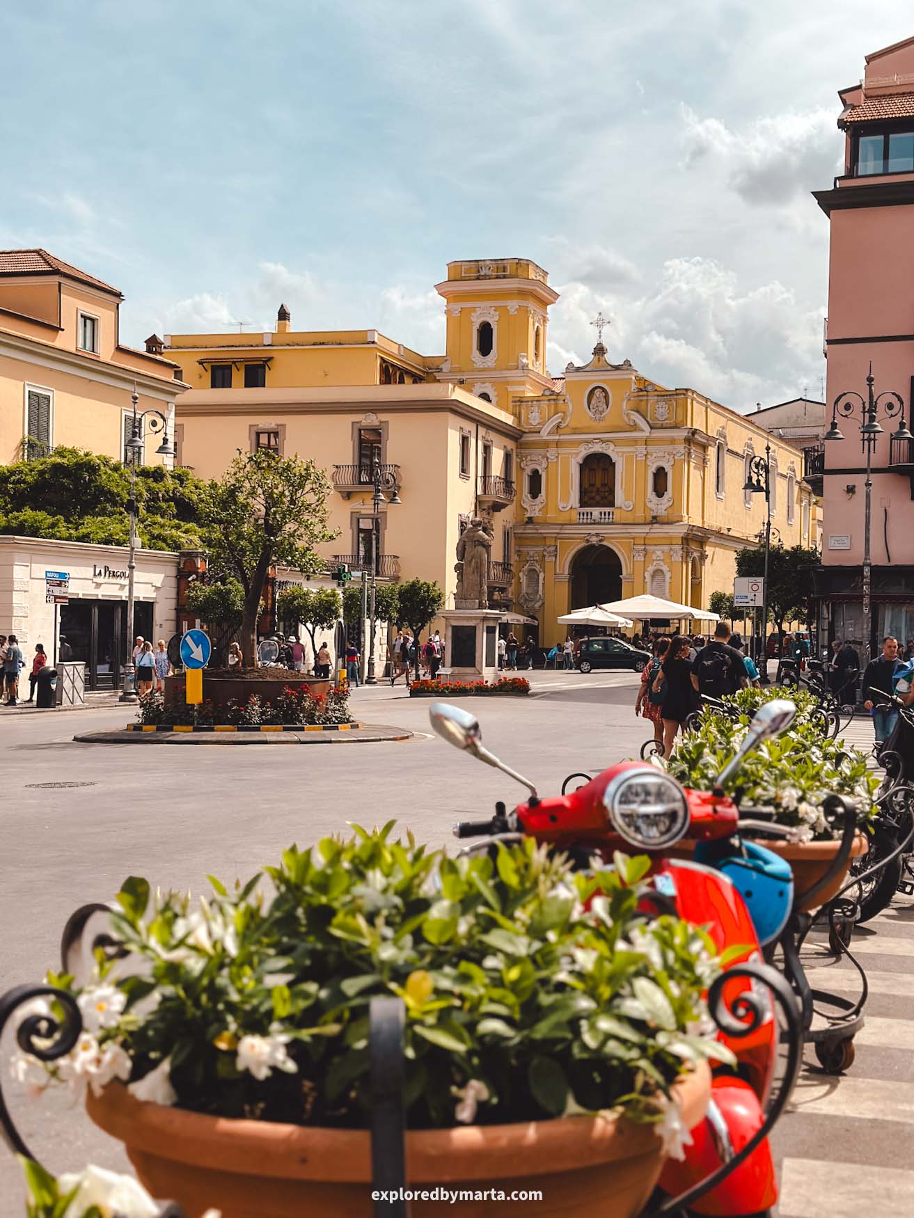 Sorrento, Italy-Piazza Tasso square in Sorrento