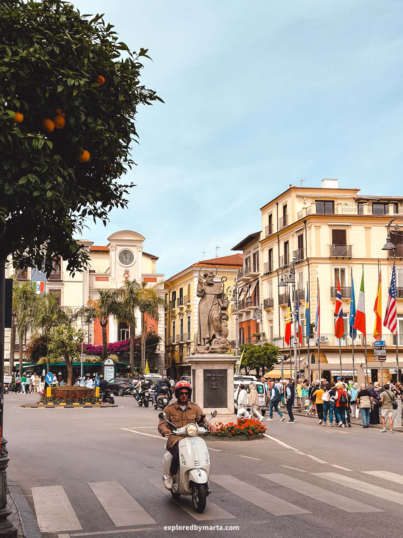 Sorrento, Italy-Piazza Tasso square in Sorrento