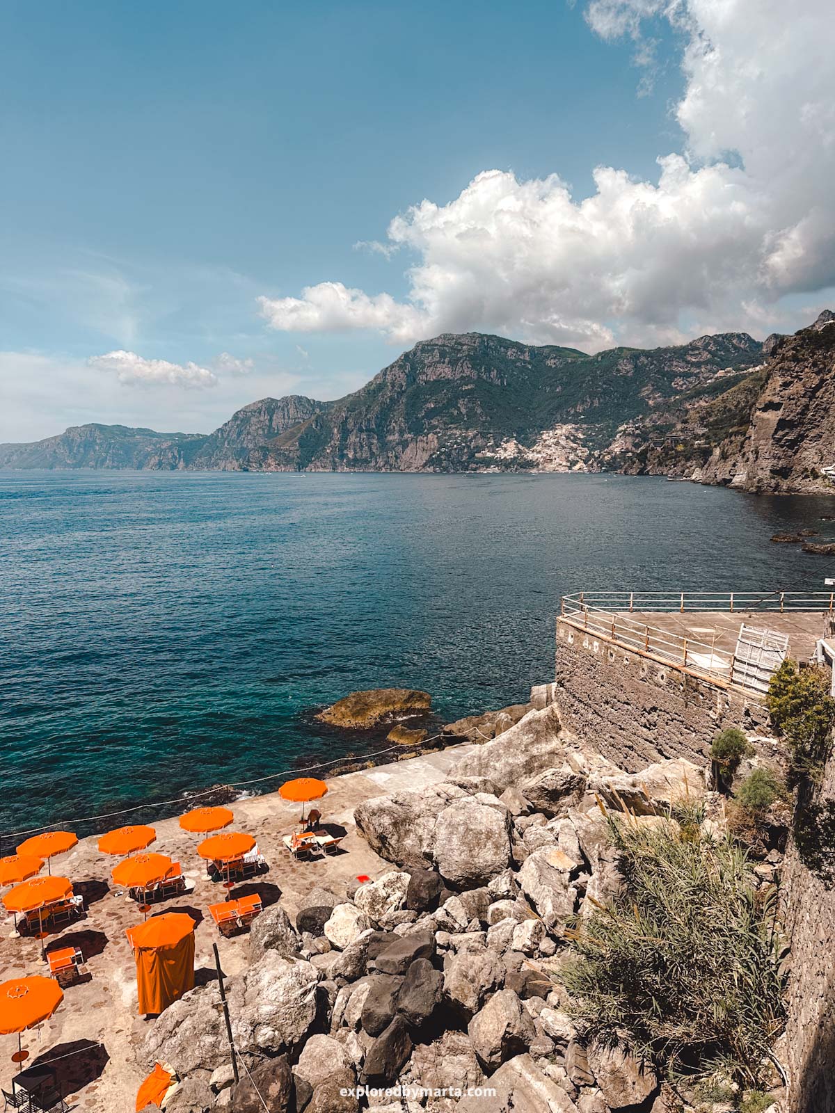 Amalfi Coast, Italy-Praiano's scenic La Gavitella Beach