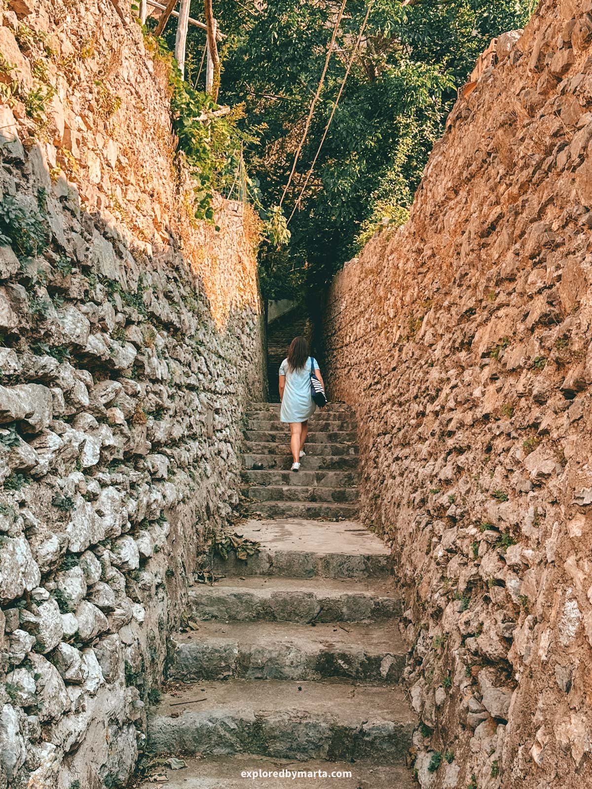 Amalfi Coast, Italy-hike up to Buco di Montepertuso above Positano