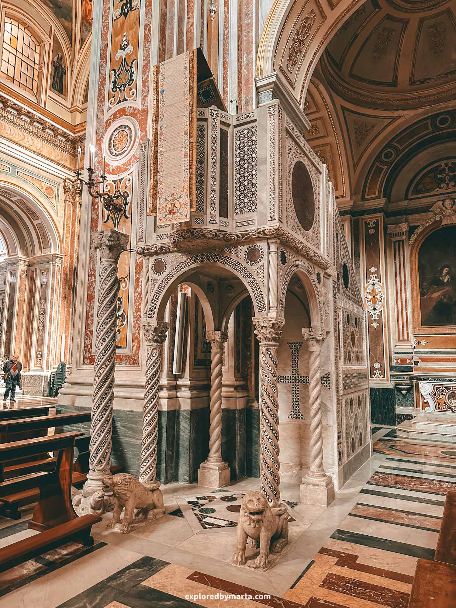 Amalfi Coast, Italy-the medieval Benedictine abbey, La Trinità della Cava