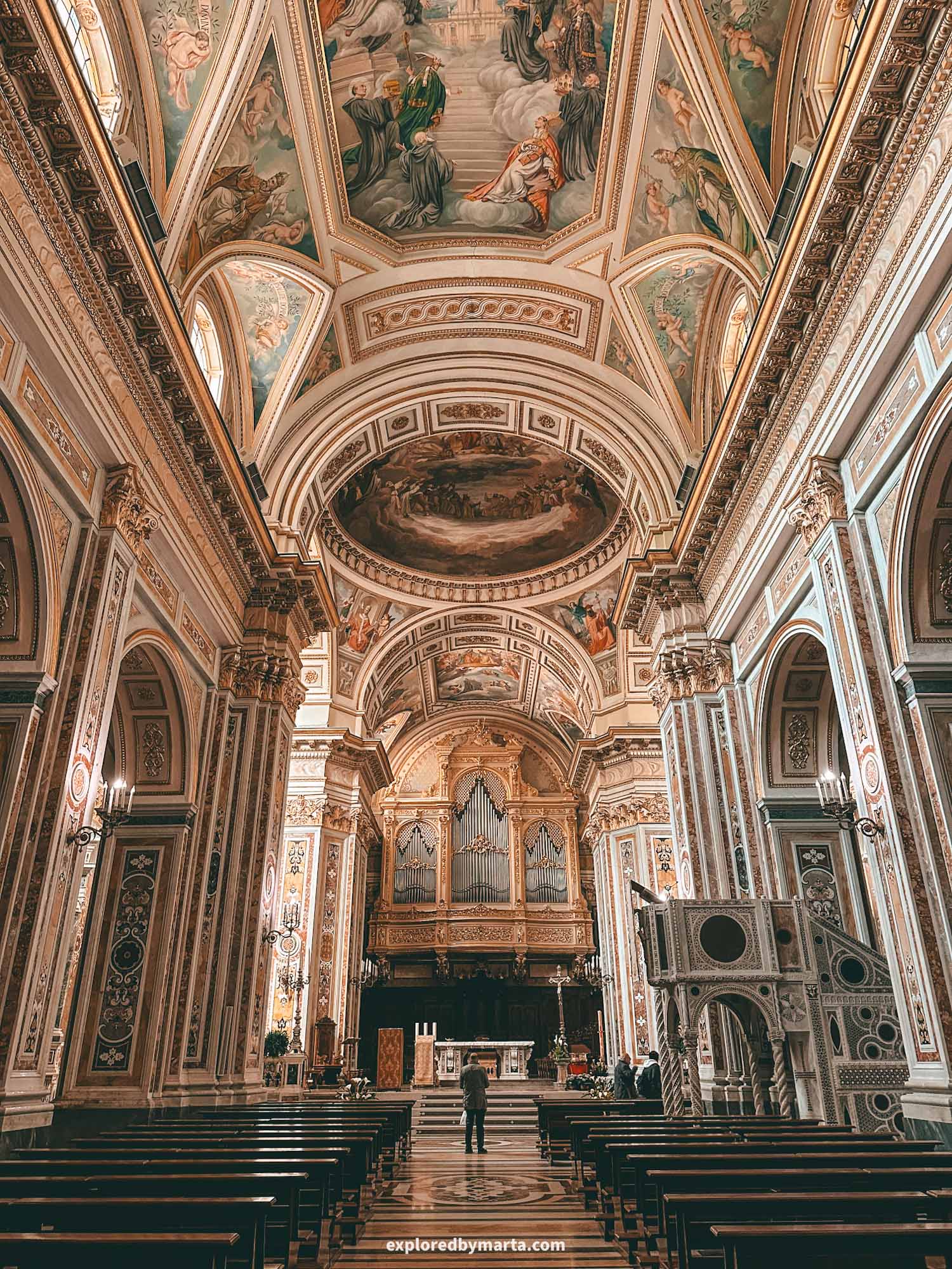Amalfi Coast, Italy-the medieval Benedictine abbey, La Trinità della Cava