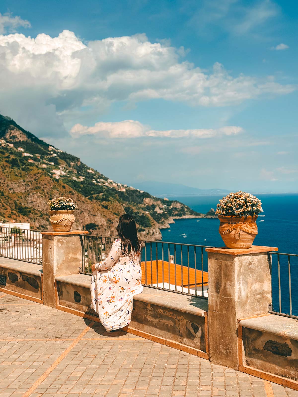 Amalfi Coast, Italy-view on the Amalfi Coast from Chiesa di San Luca Evangelista church in Praiano