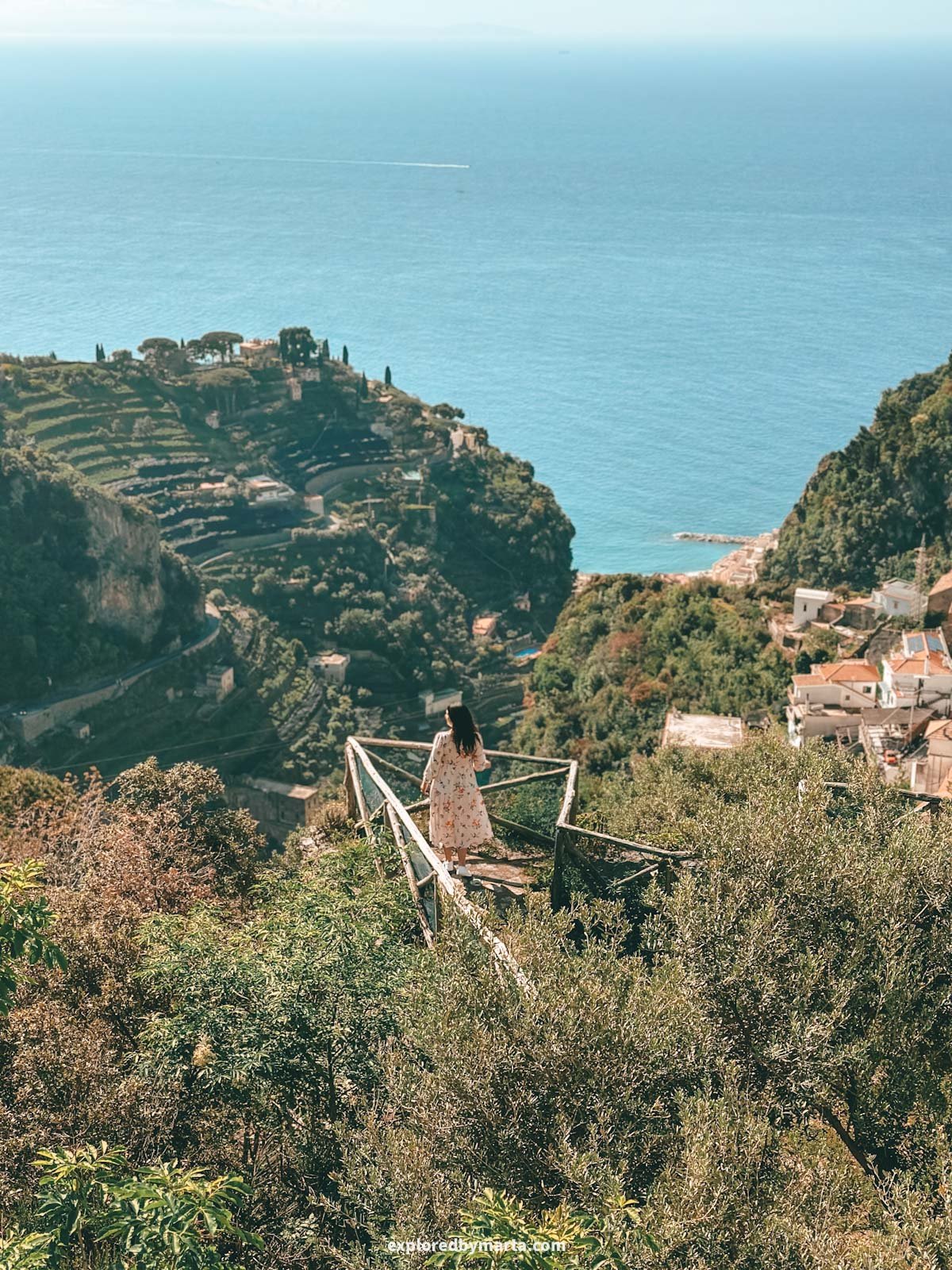 Amalfi Coast, Italy-views from the ruins of the San Eustaquio Basilica in Scala