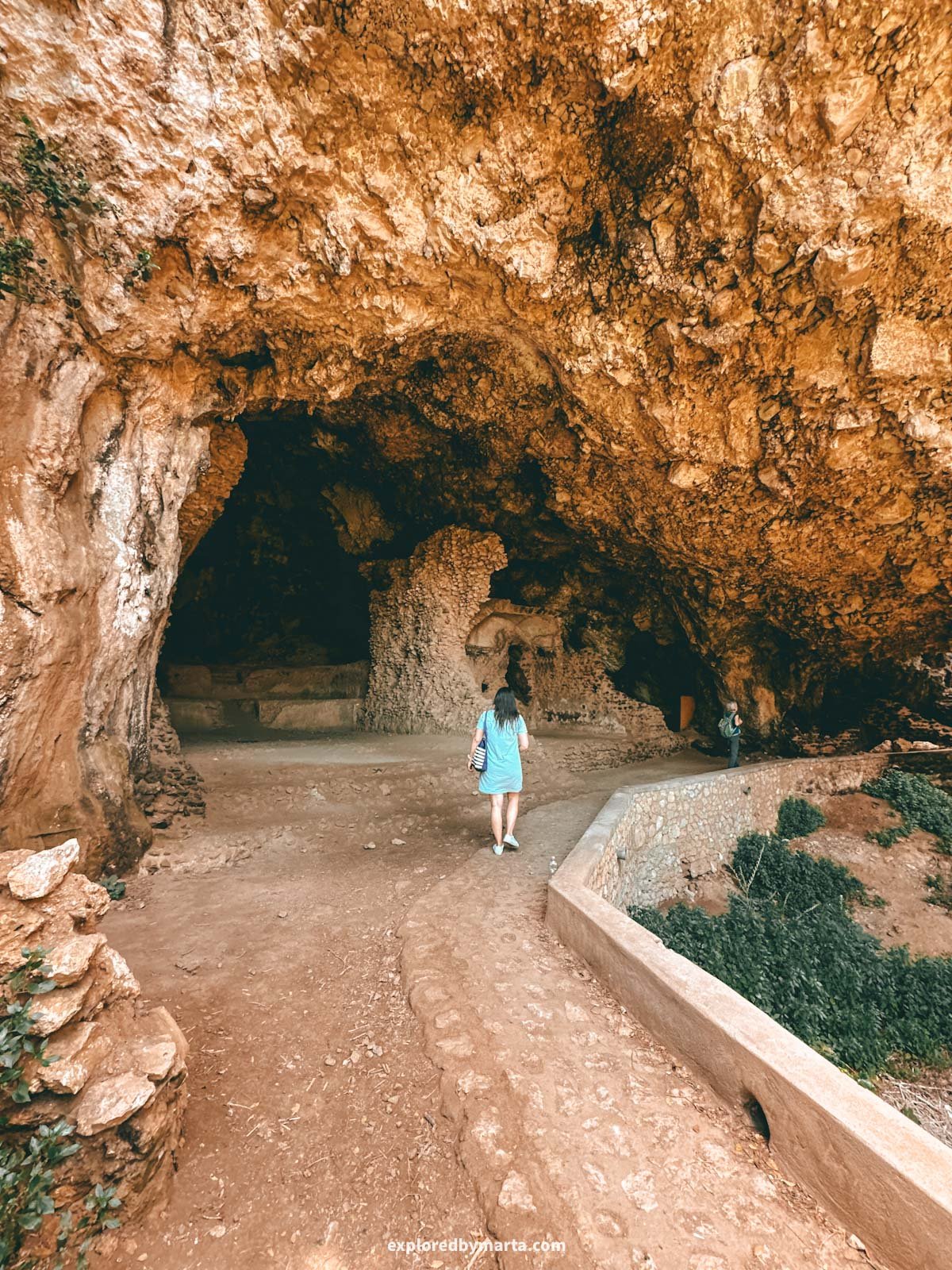Grotta di Matermania during Pizzolungo trail in Capri Island, Italy