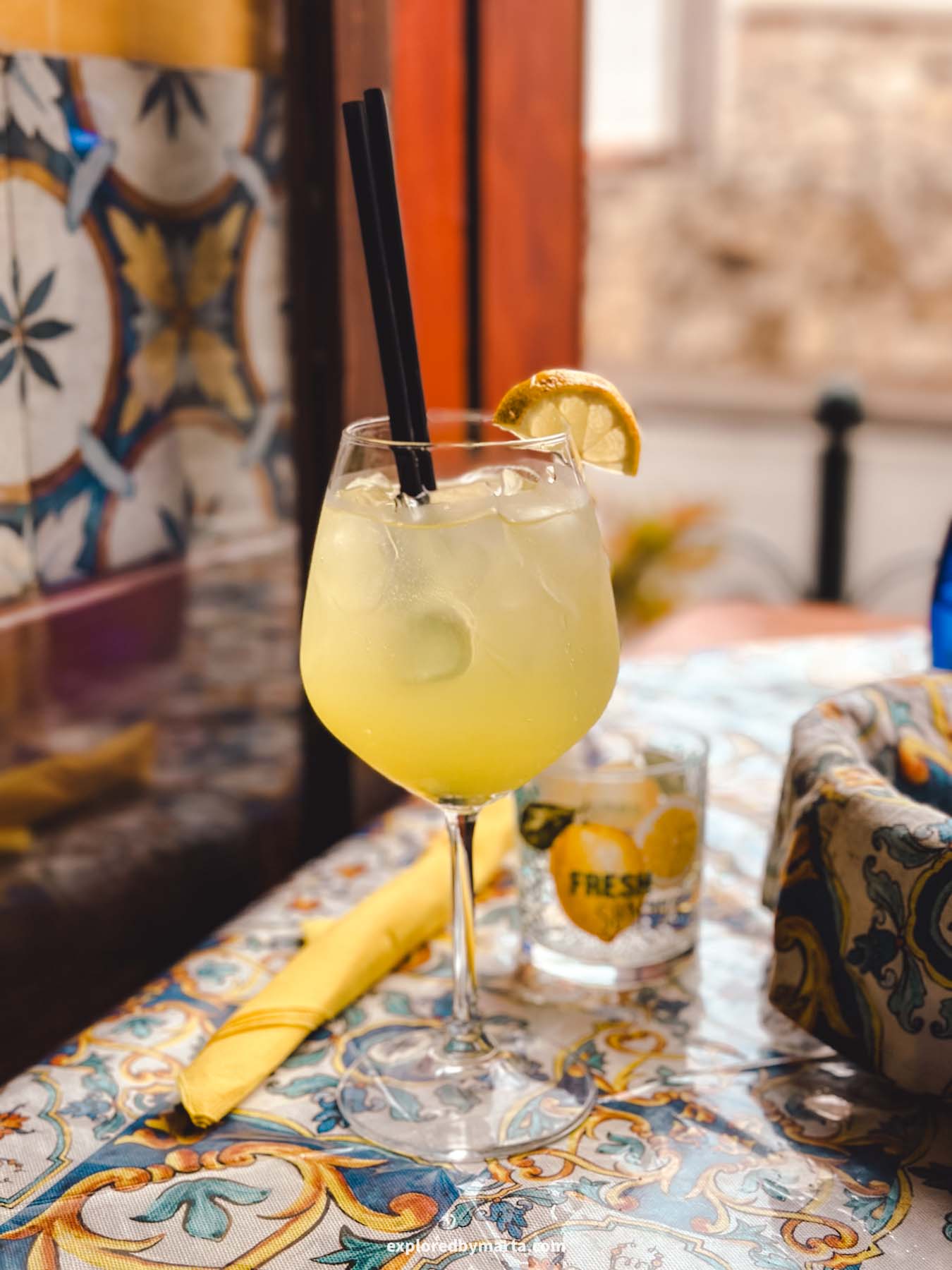 Limoncello Spritz in Sorrento, Italy