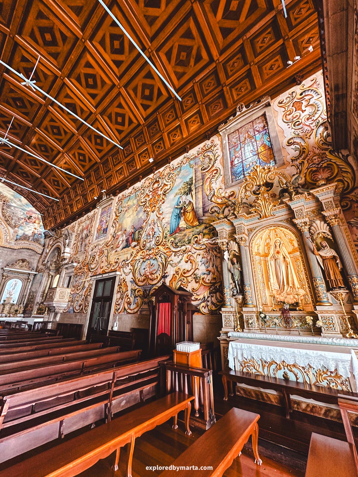 Portugal-Igreja Matriz de Santa Maria de Válega, the most colorful church in Portugal