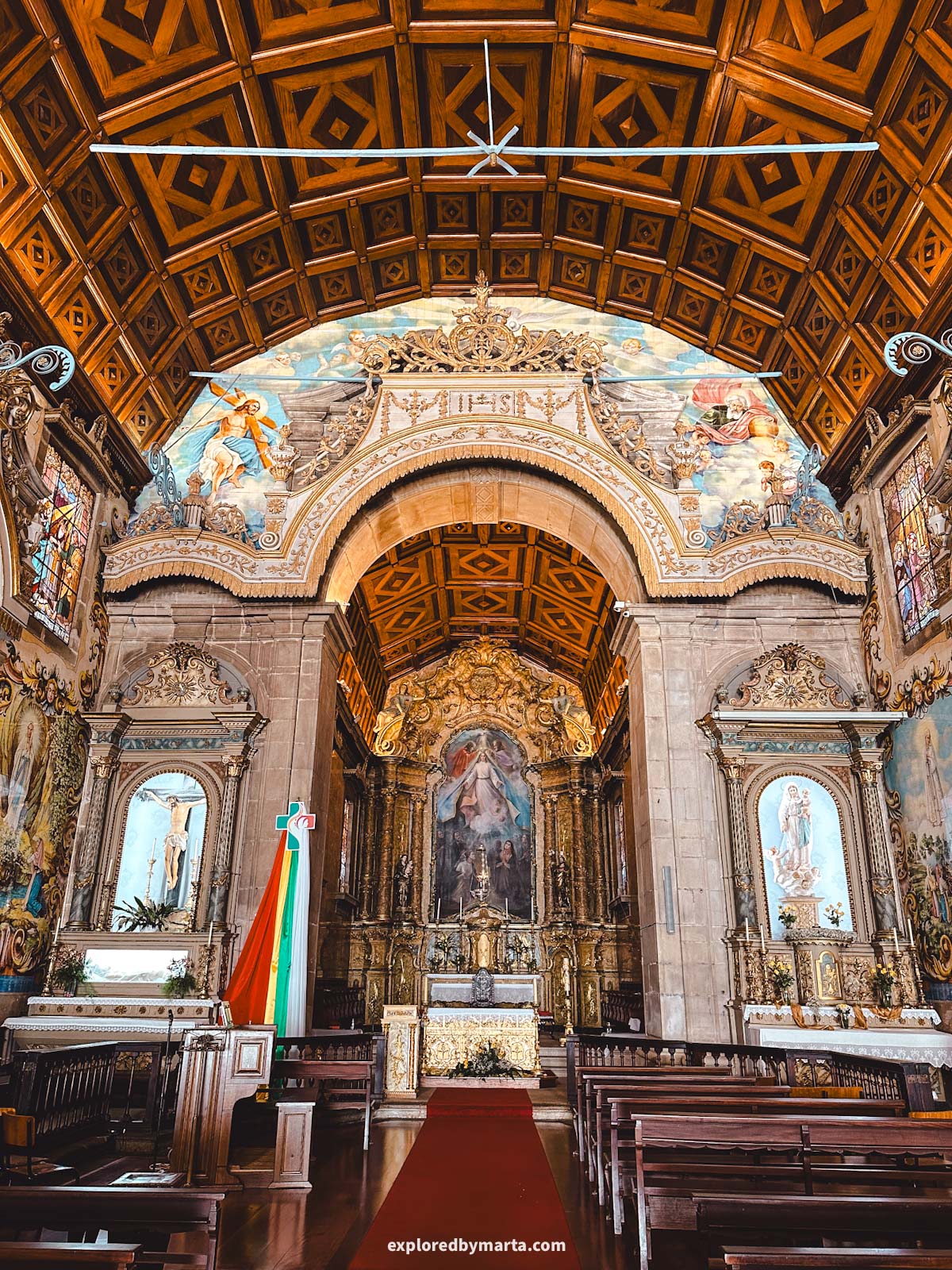 Portugal-Igreja Matriz de Santa Maria de Válega, the most colorful church in Portugal