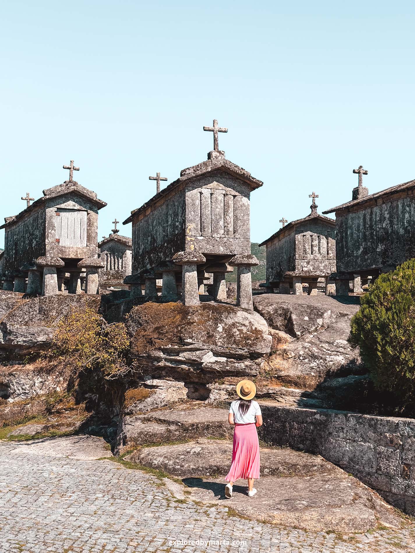 Portugal-old stone granaries found in Lindoso and Soajo in Northern Portugal