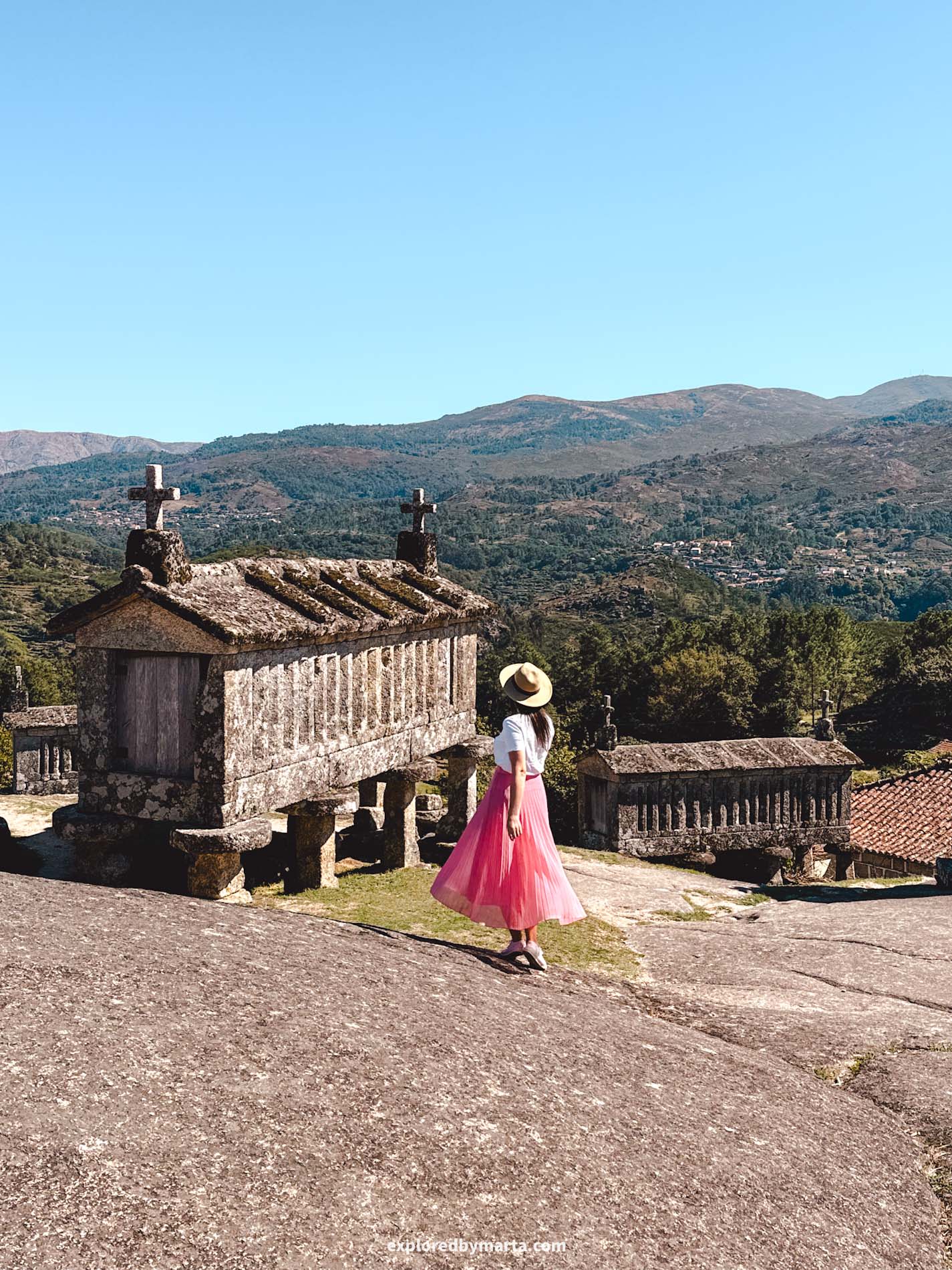 Portugal-old stone granaries found in Lindoso and Soajo in Northern Portugal