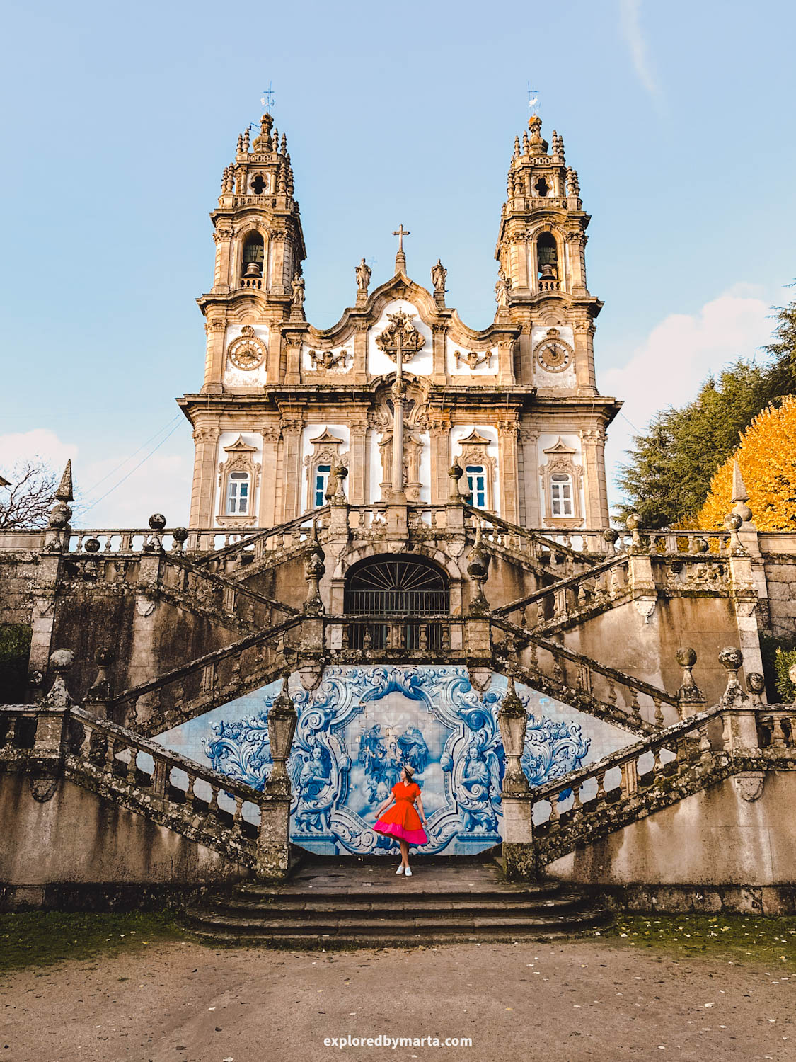 Portugal-the majestic Santuário de Nossa Senhora dos Remédios, or Sanctuary of Our Lady of Remedies in Lamego, Portugal
