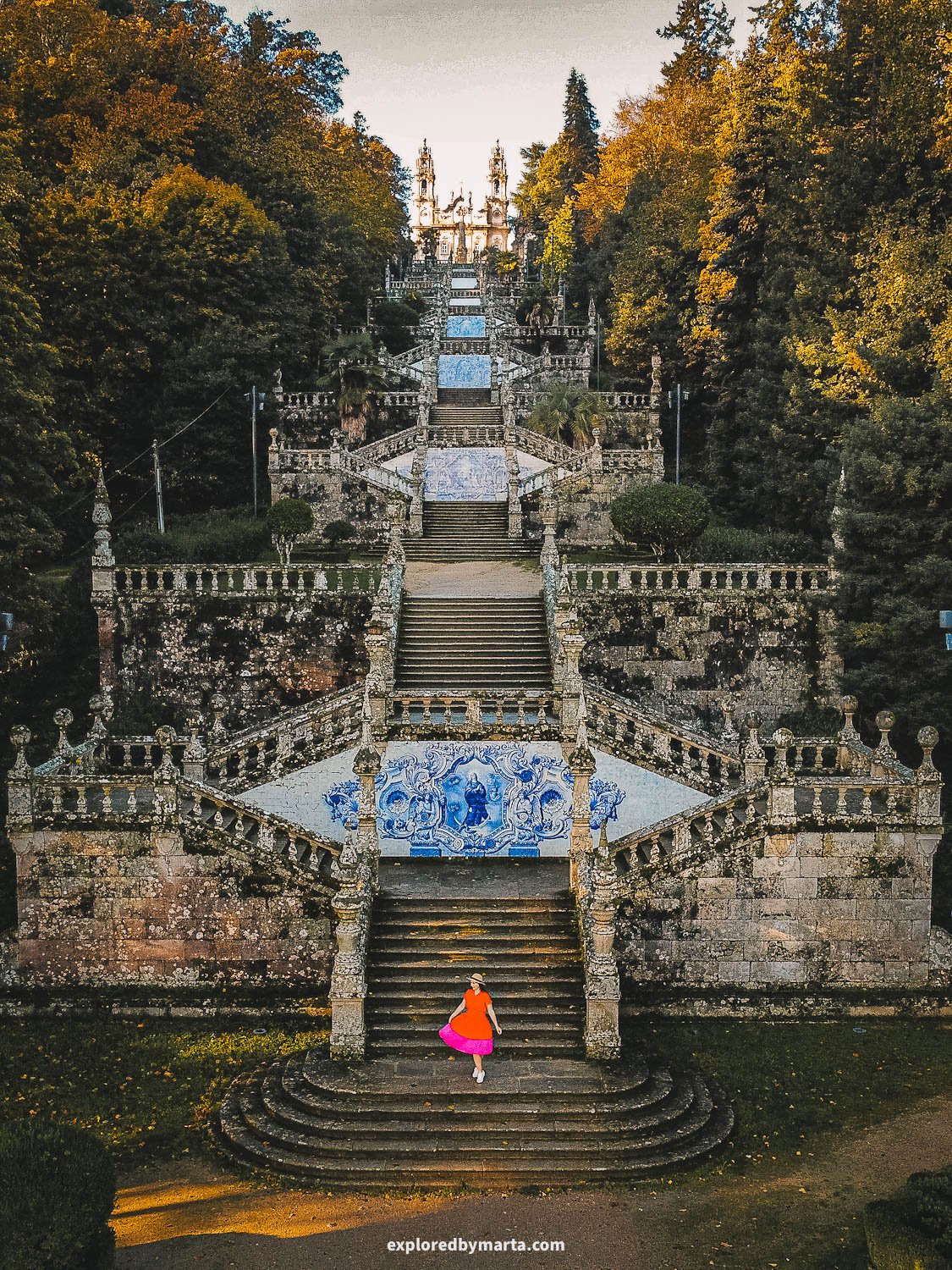 Portugal-the majestic Santuário de Nossa Senhora dos Remédios, or Sanctuary of Our Lady of Remedies in Lamego, Portugal