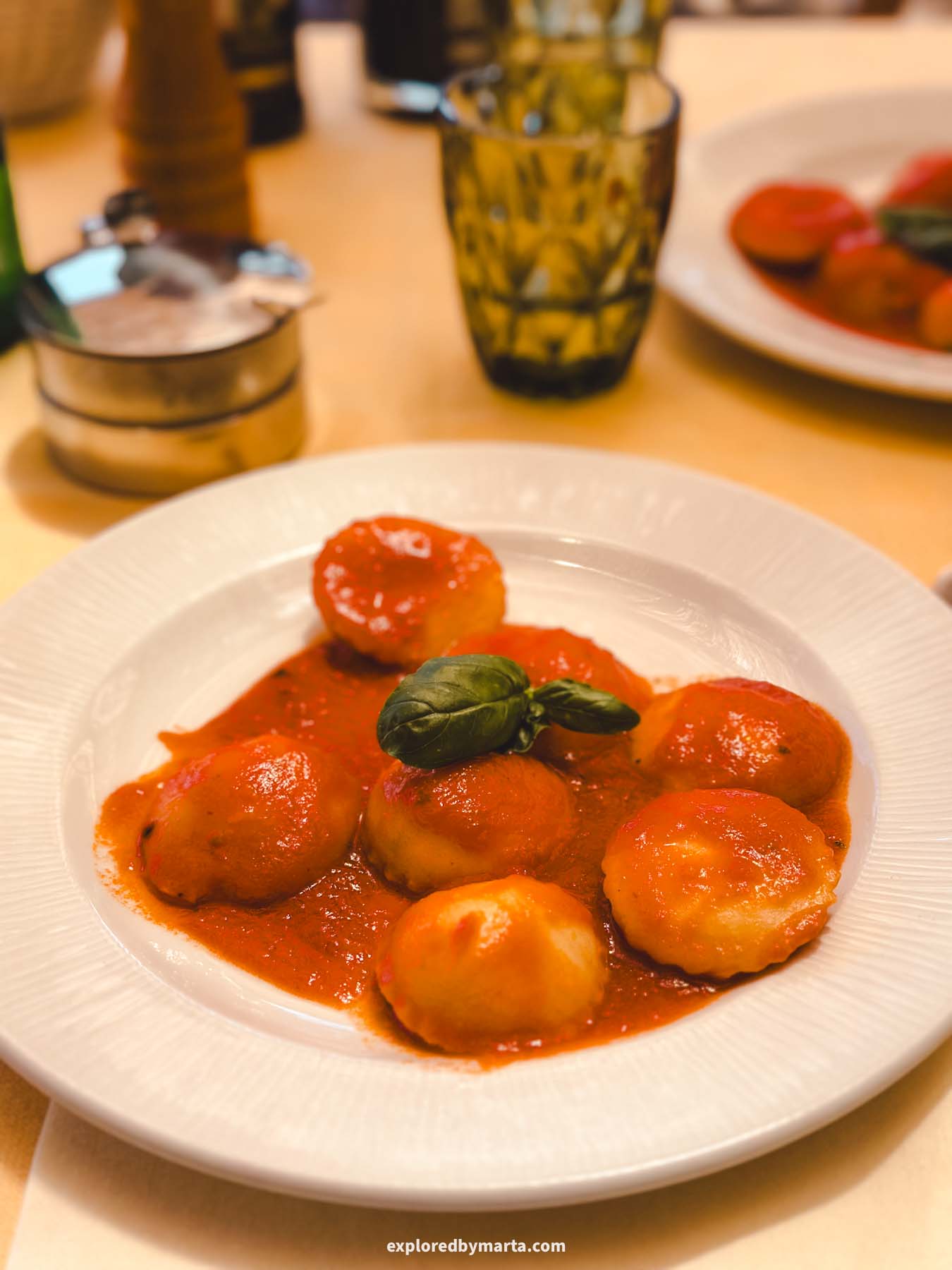 Ravioli alla caprese from Capri Island is one of the must-try foods on the Amalfi Coast, Italy