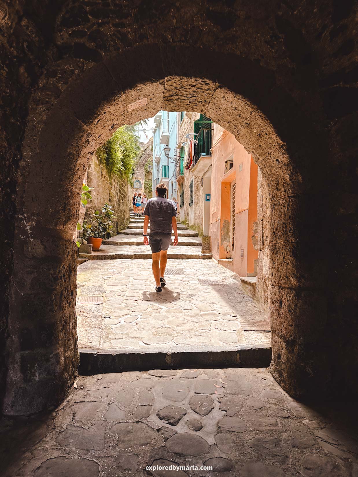 Sorrento, Italy-old archway at Marina Grande in Sorrento