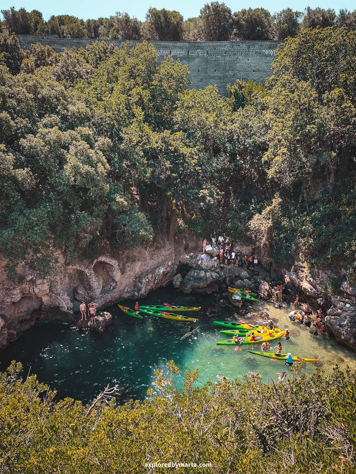 Sorrento, Italy-secret beach of Bagni Regina Giovanna in Sorrento