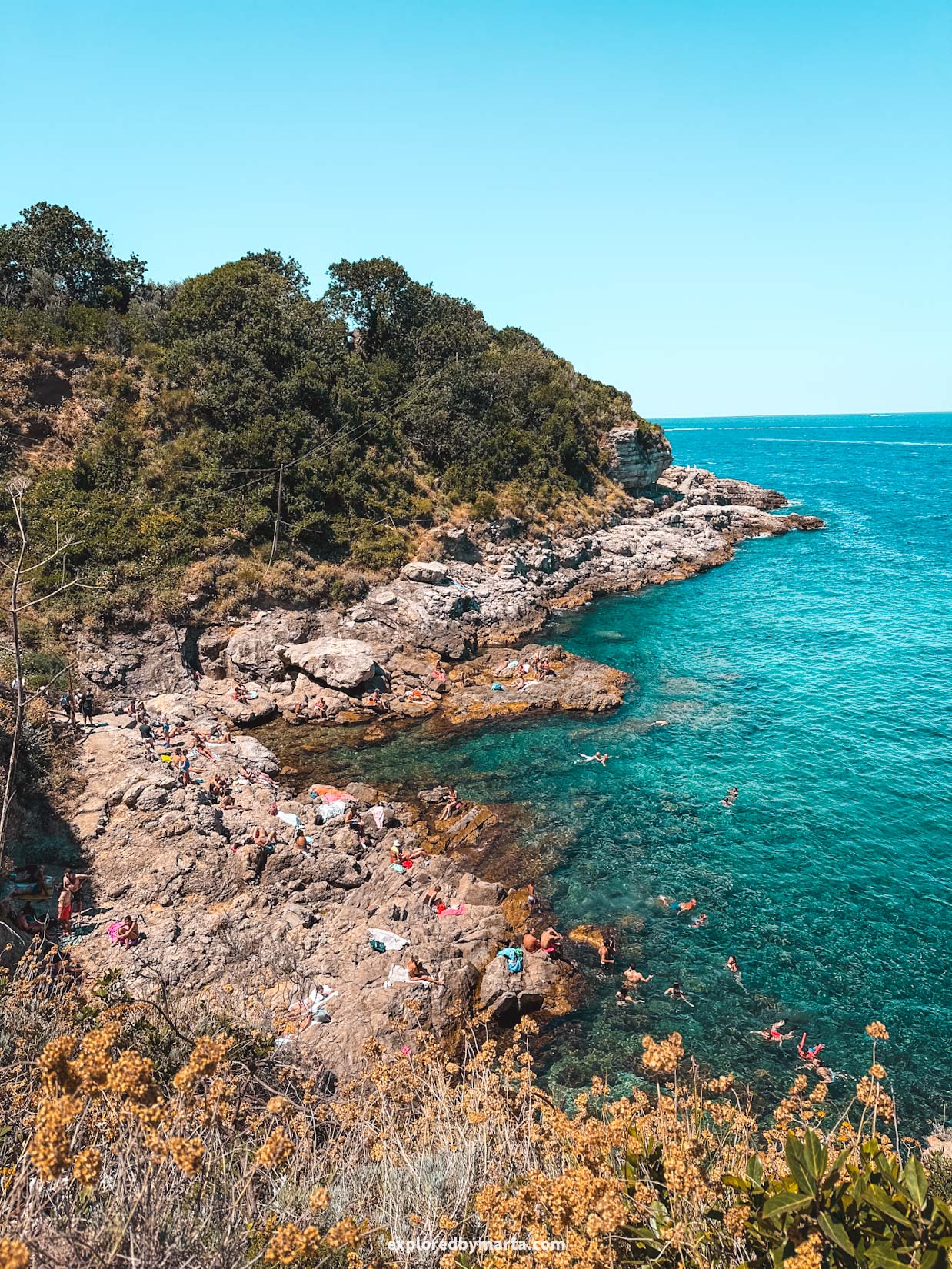 Sorrento, Italy-secret beach of Bagni Regina Giovanna in Sorrento