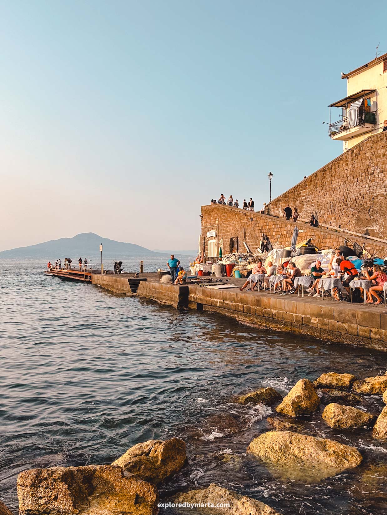 Sorrento, Italy-watching sunset from Marina Grande in Sorrento