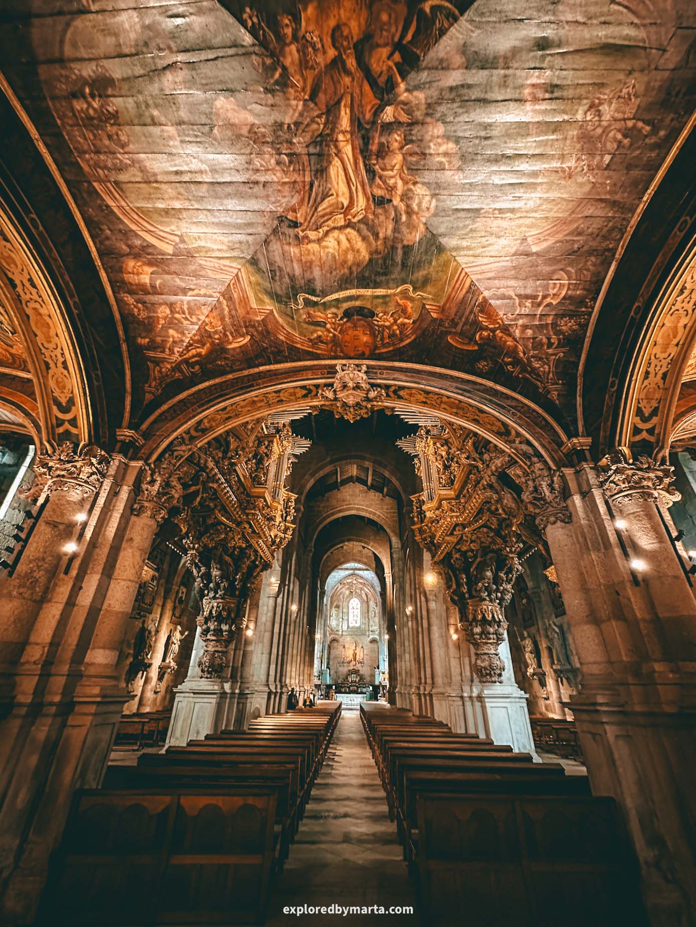 Braga, Portugal-visiting Braga Cathedral or Sé de Braga, the oldest cathedral in Portugal