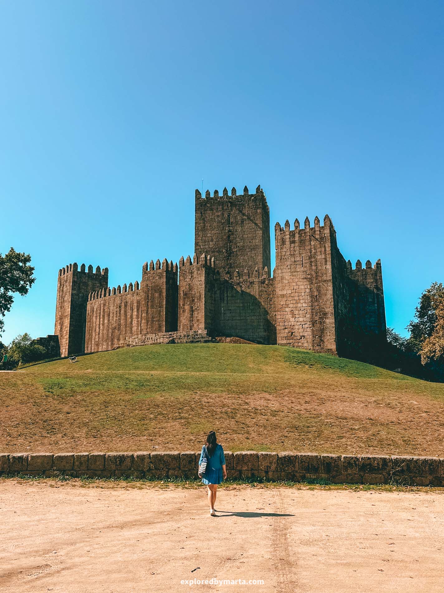 Guimaraes, Portugal-Guimarães Castle is a medieval fortress known historically as the birthplace of Portugal and one of the Seven Wonders of Portugal today