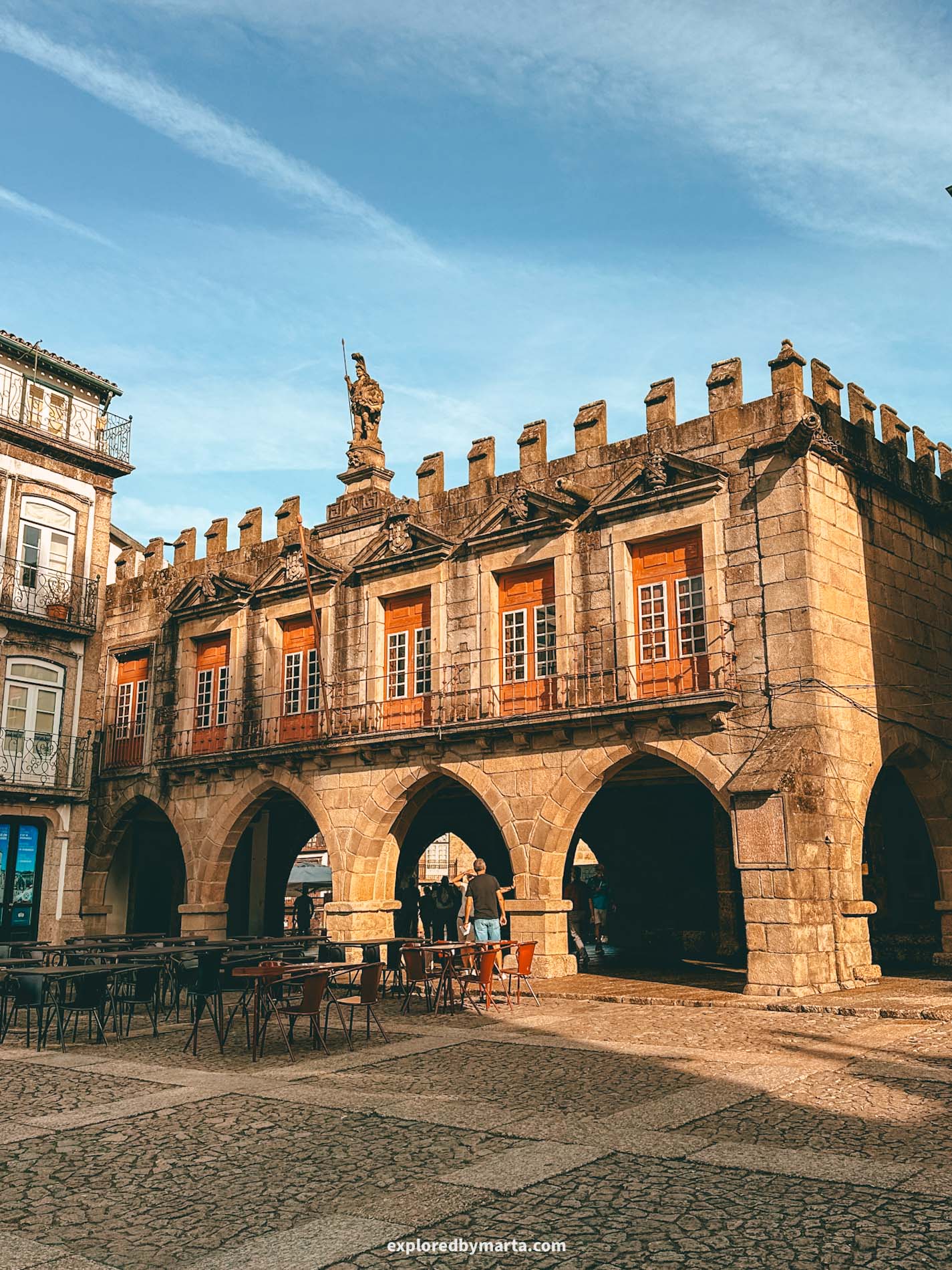 Guimaraes, Portugal-Largo da Oliveira medieval square in Guimaraes