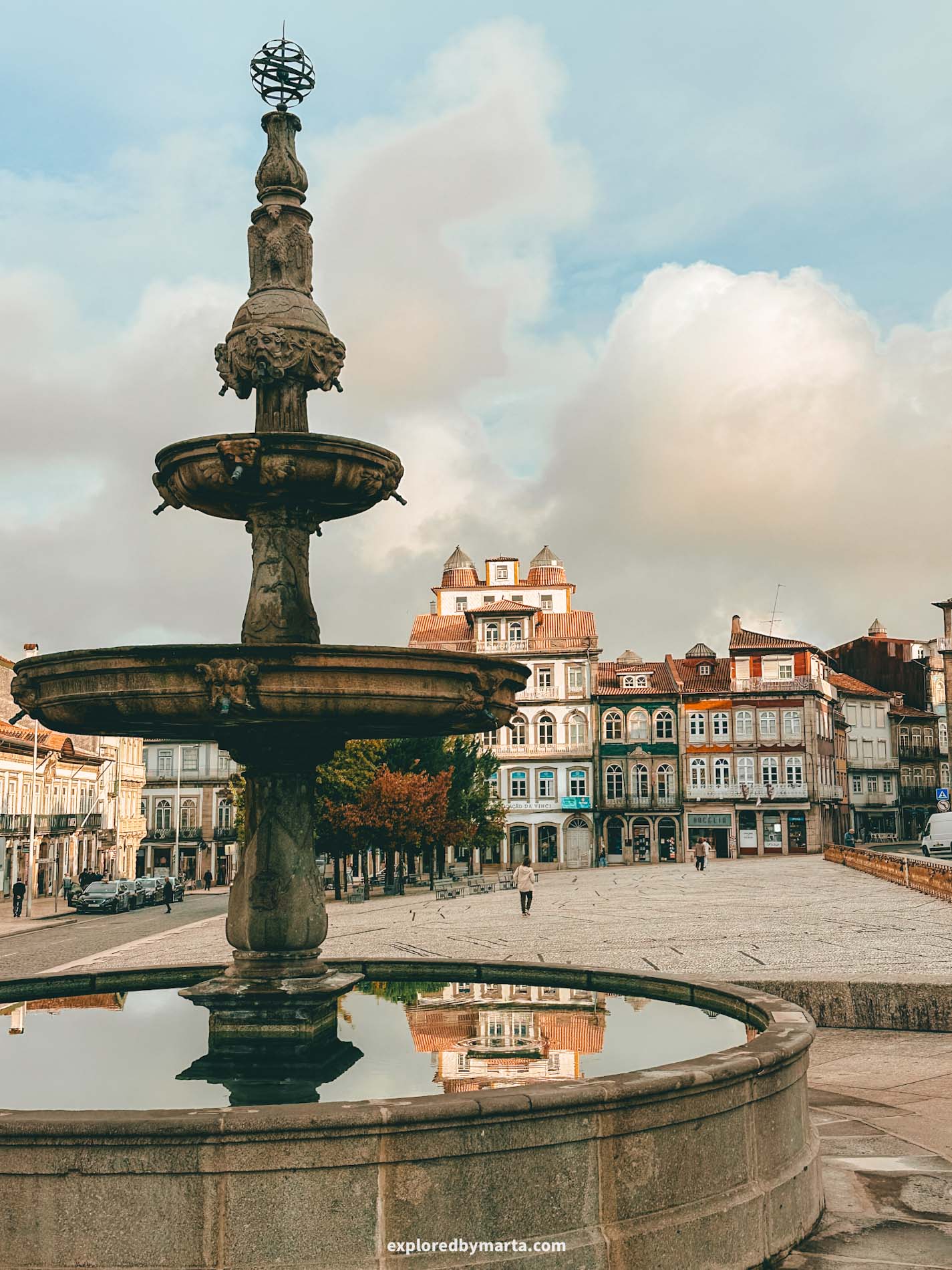 Guimaraes, Portugal-Largo do Toural square in Guimaraes