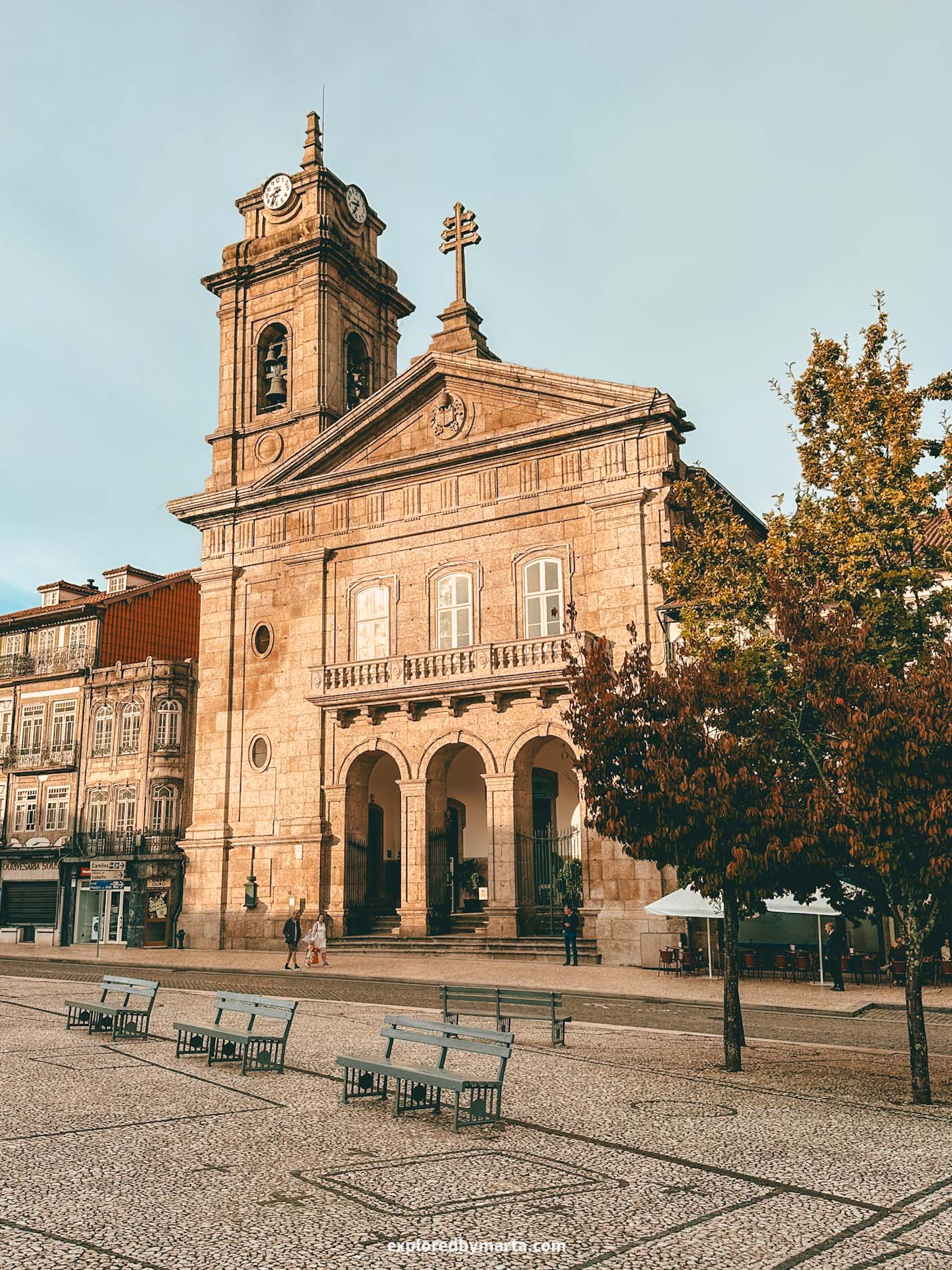 Guimaraes, Portugal-Largo do Toural square in Guimaraes