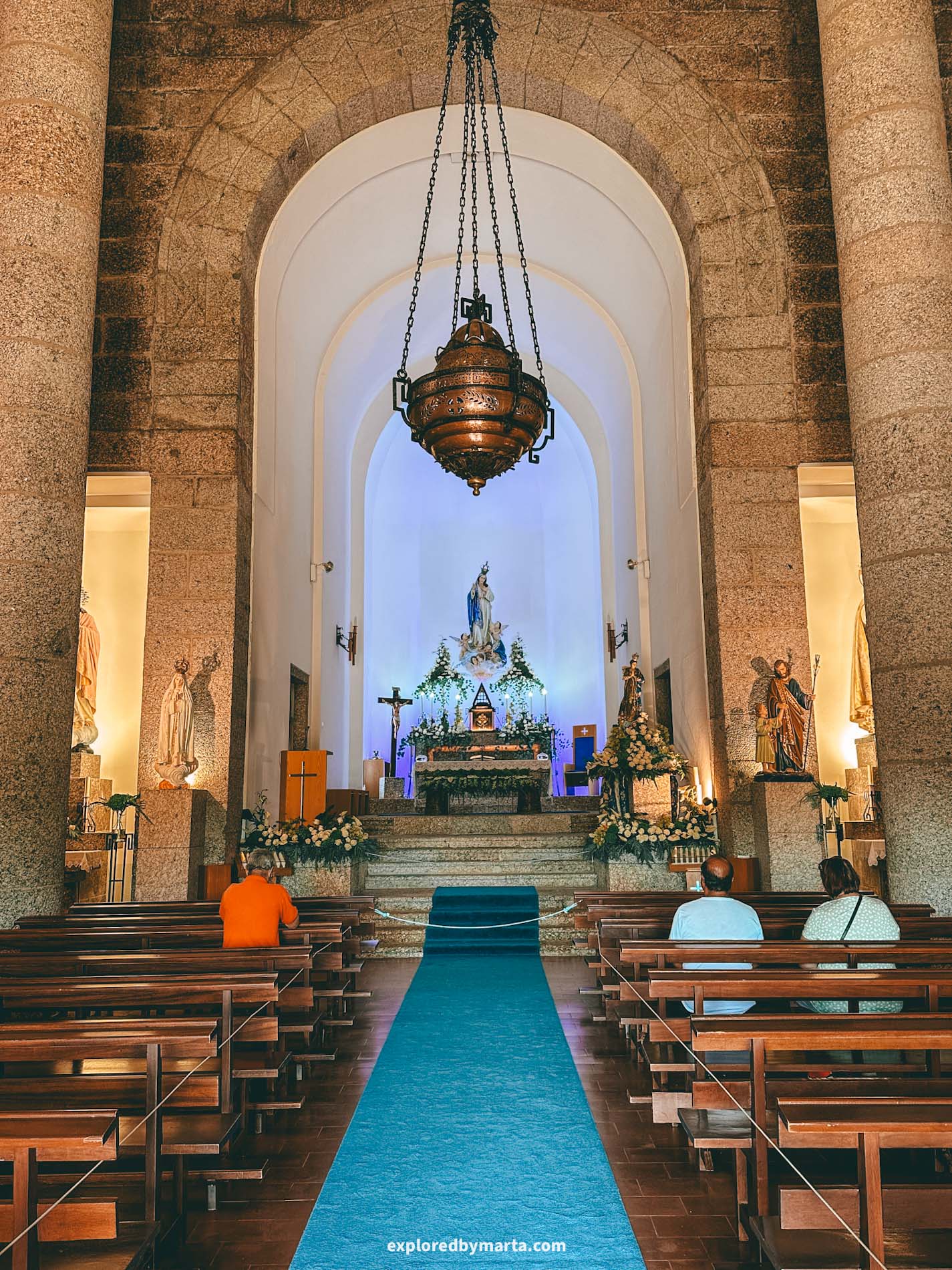 Guimaraes, Portugal-Sanctuary of Penha, or Santuário de Nossa Senhora do Carmo da Penha is a santuary on a hill next to Guimaraes