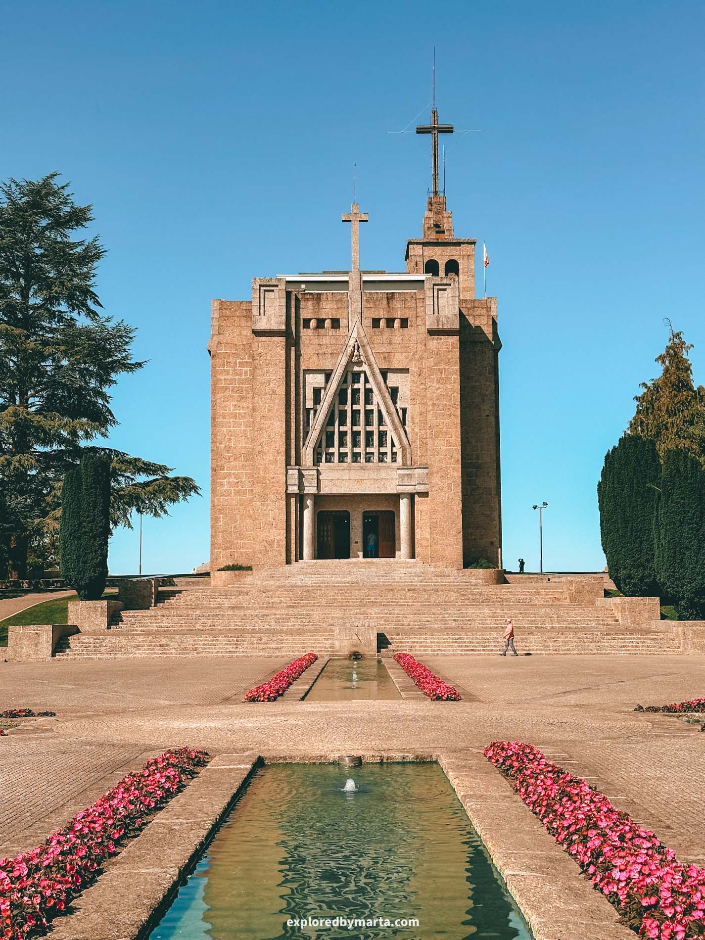 Guimaraes, Portugal-Sanctuary of Penha, or Santuário de Nossa Senhora do Carmo da Penha is a santuary on a hill next to Guimaraes