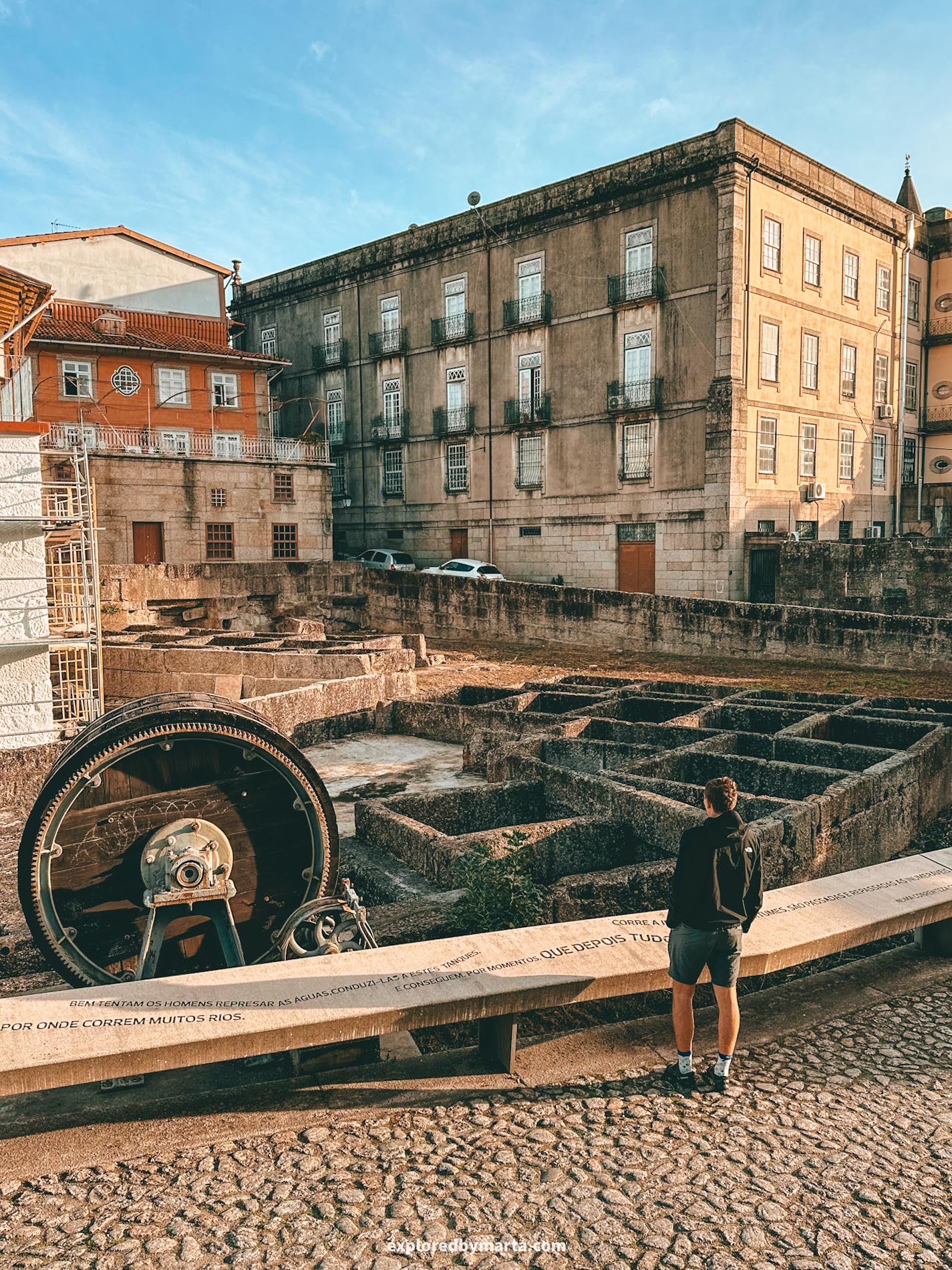 Guimaraes, Portugal-visiting anques de couros or the old leather tanks in the city