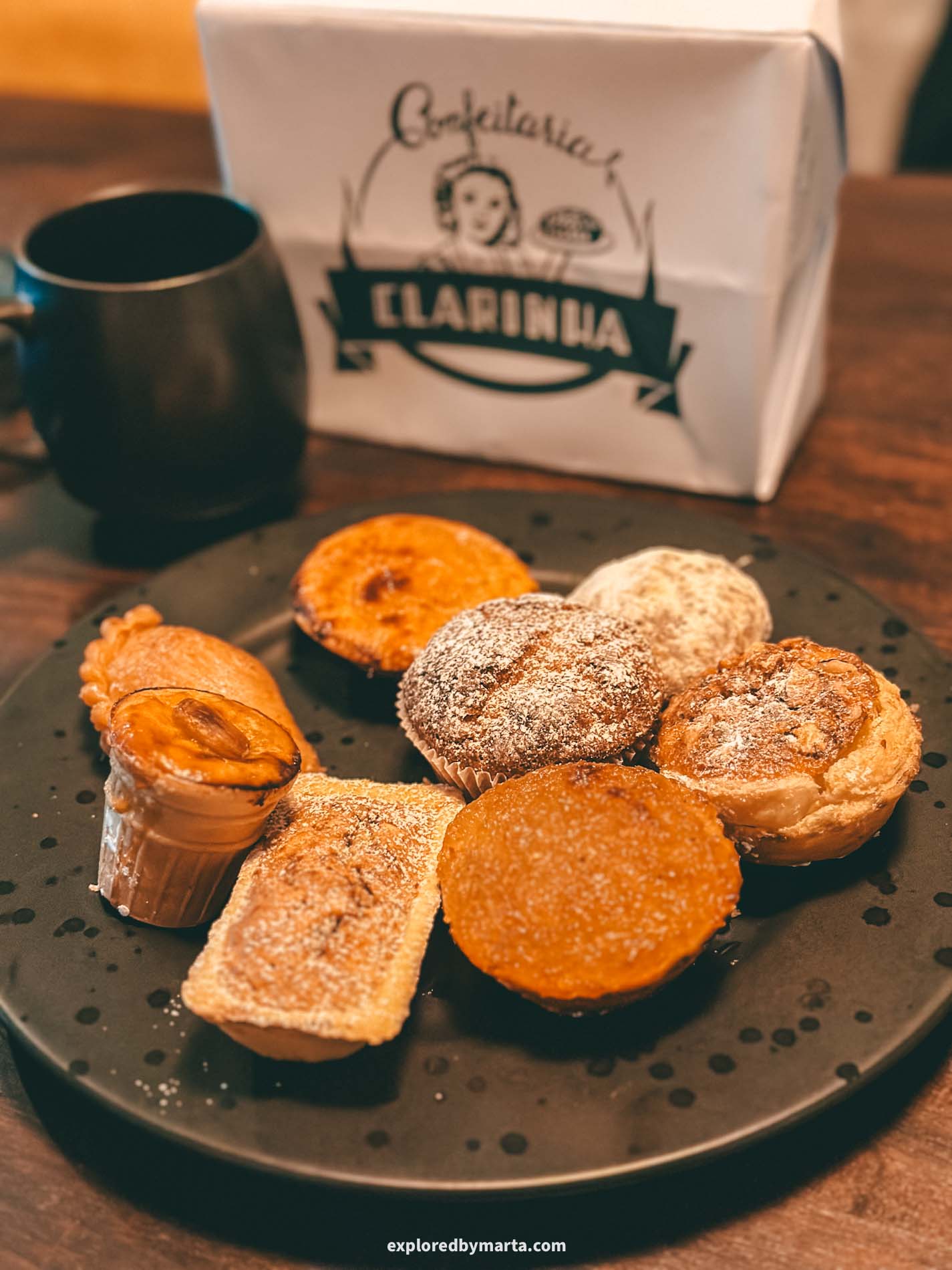Monastery style pastries from Pastelaria Clarinha in Guimaraes, Portugal