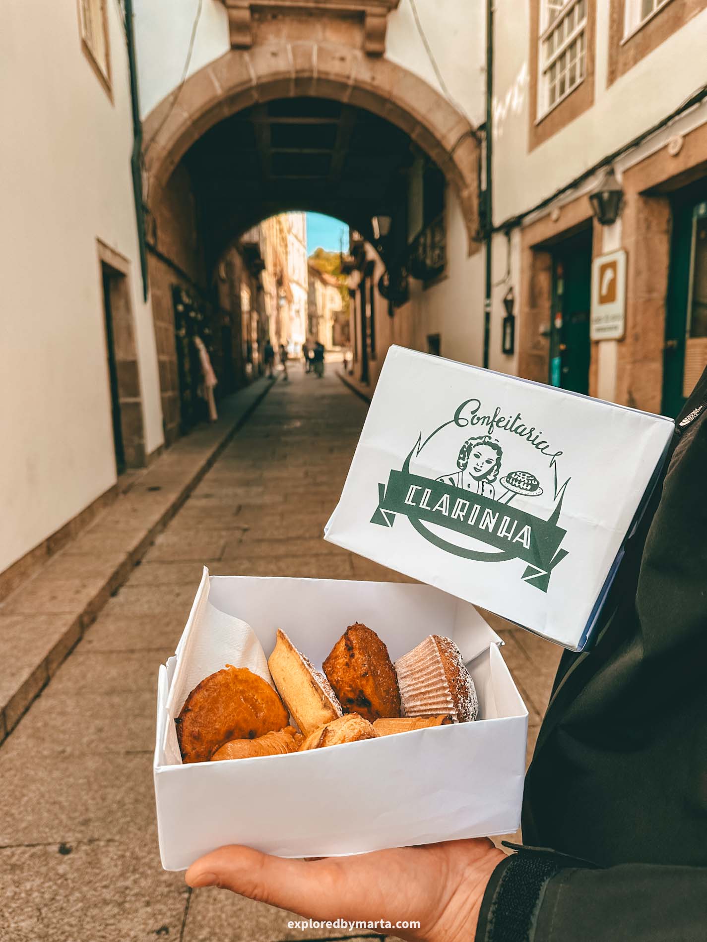 Monastery style pastries from Pastelaria Clarinha in Guimaraes, Portugal