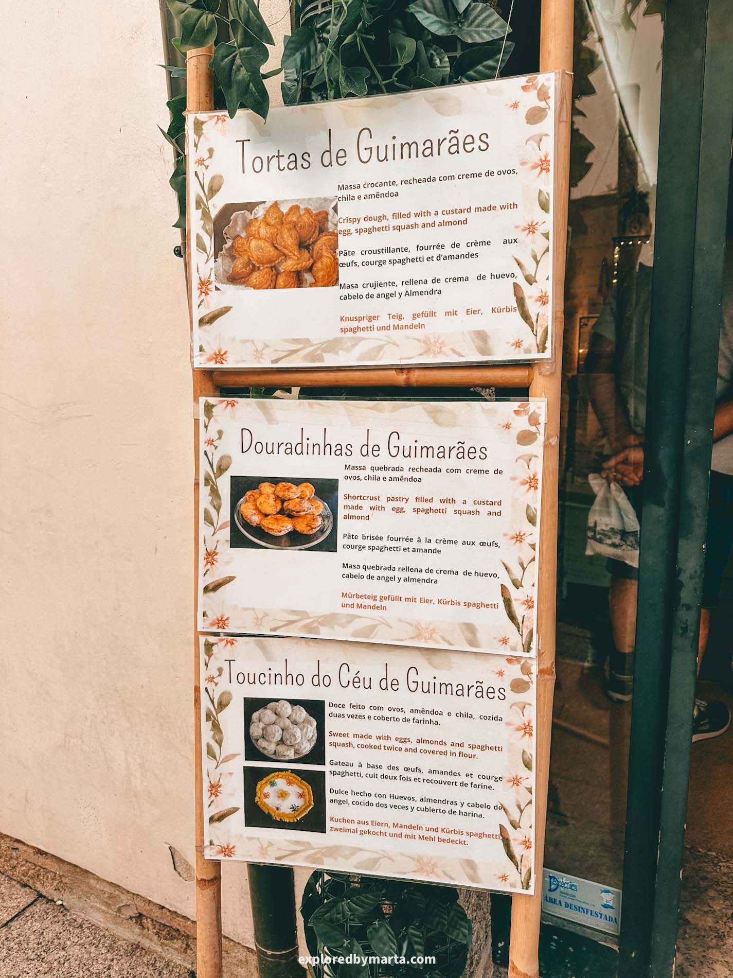 Monastery style pastries from Pastelaria Clarinha in Guimaraes, Portugal