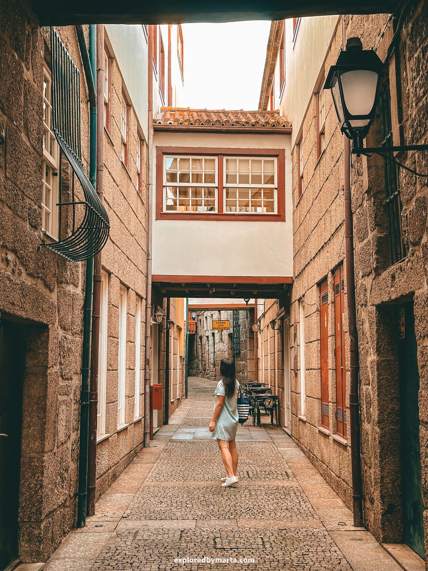 Old town architexture in Guimaraes, Portugal