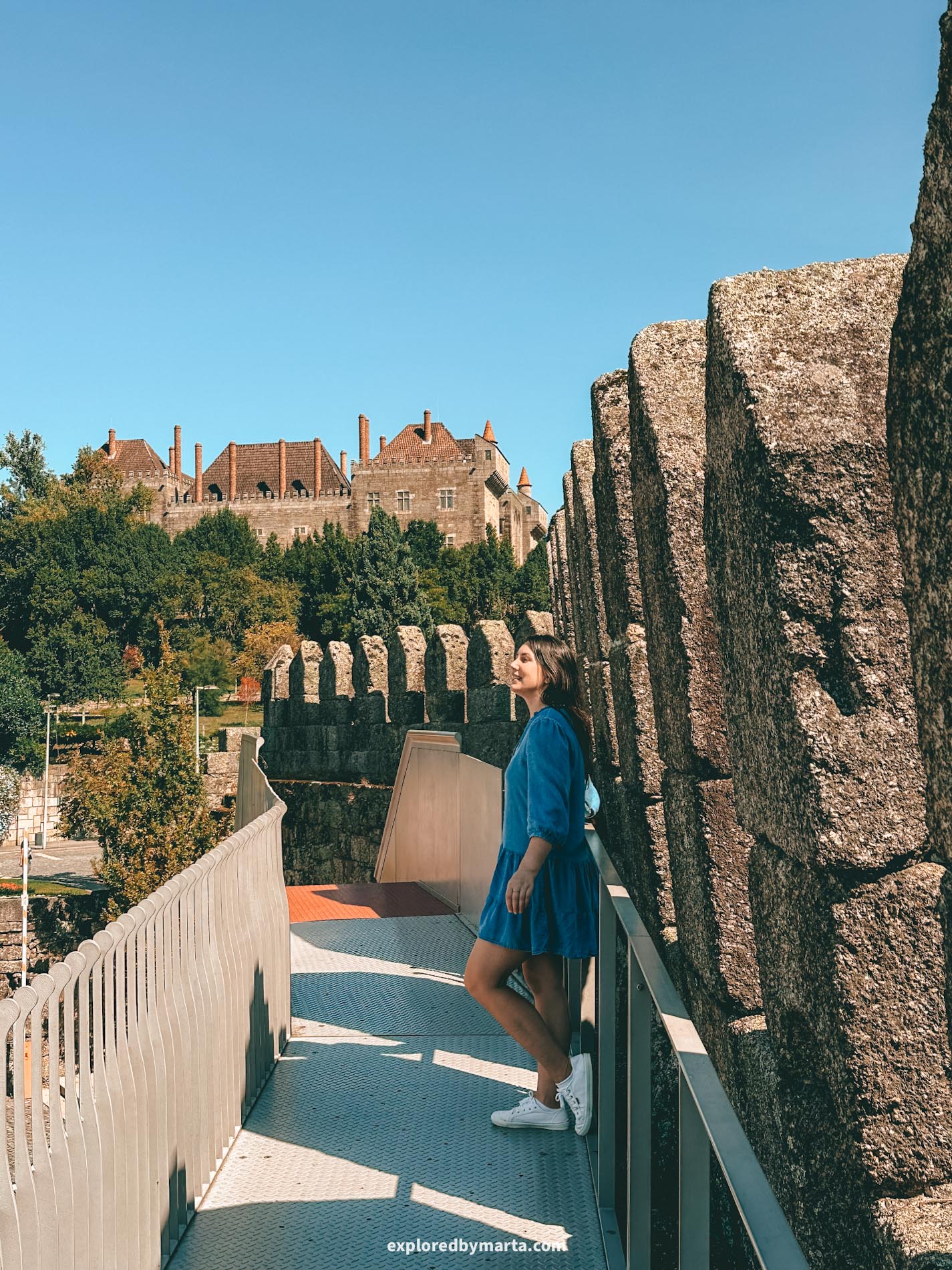 Portugal, Guimaraes-walking around the defensive walls of Guimarães or Muralhas de Guimarães