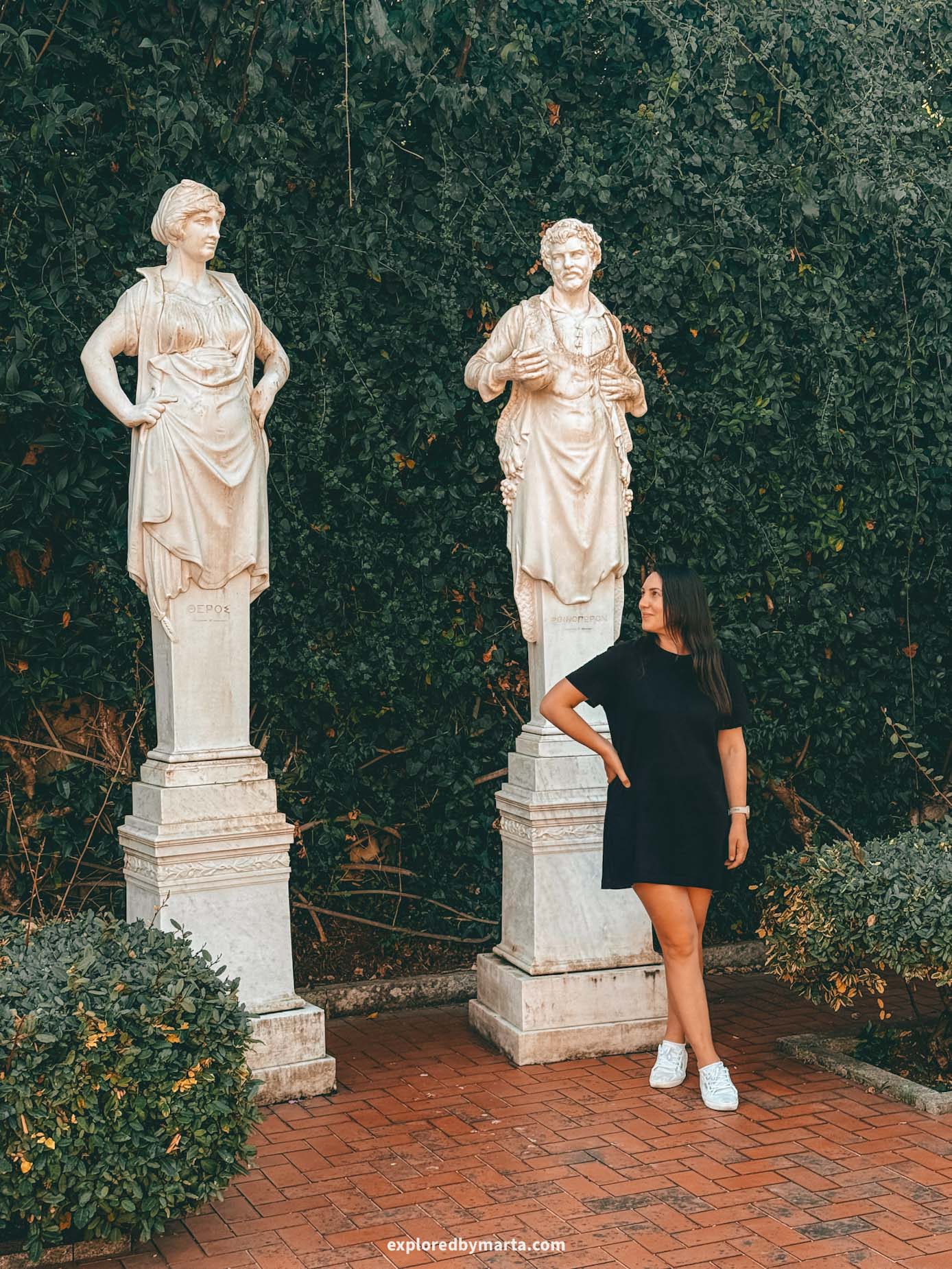 Braga, Portugal-garden with fountains, azulejo tiles and sculptures at Museu Nogueira da Silva in Braga