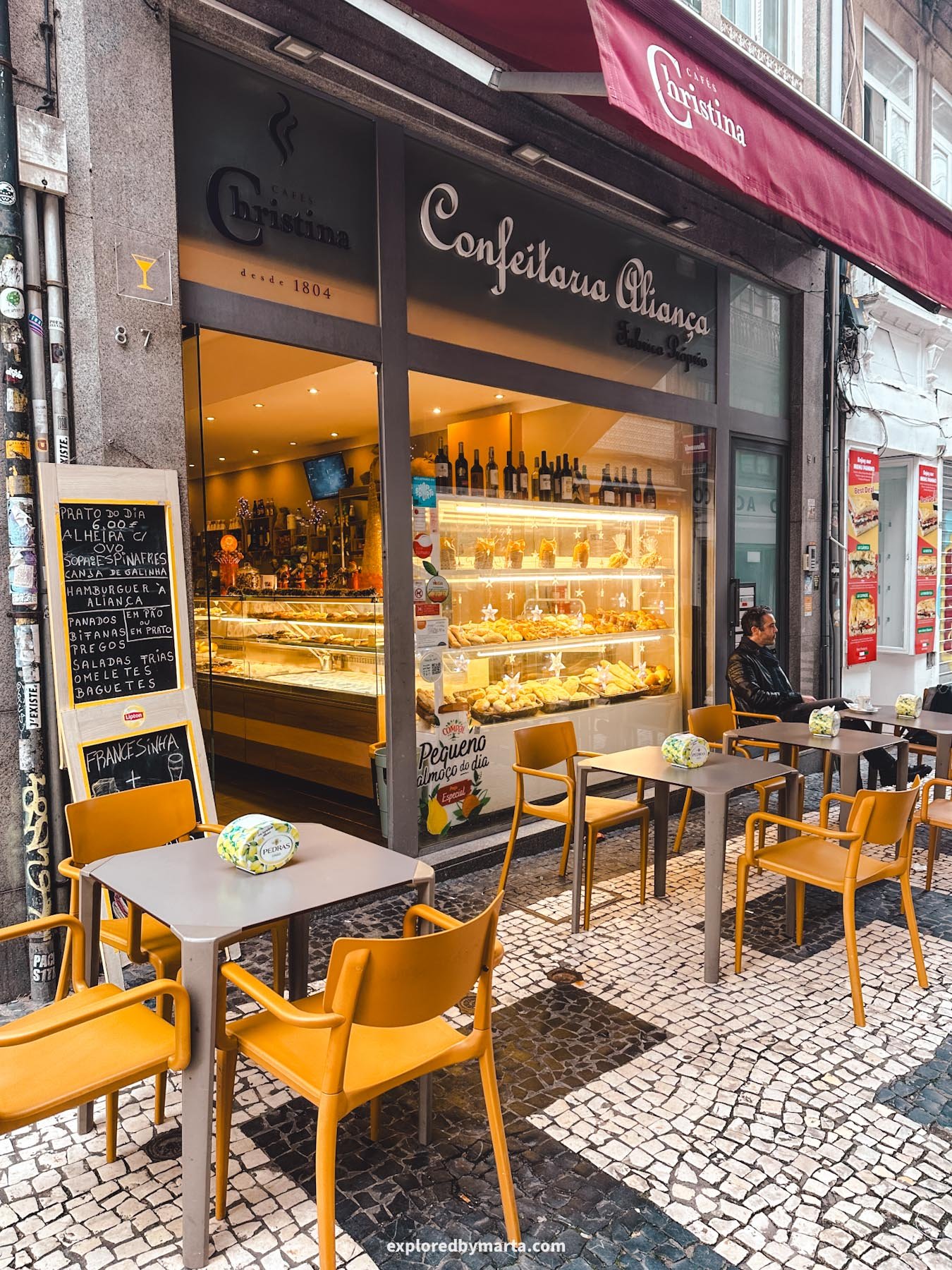 Confeitaria Aliança is a well-known pastel de nata cafe in Porto, Portugal