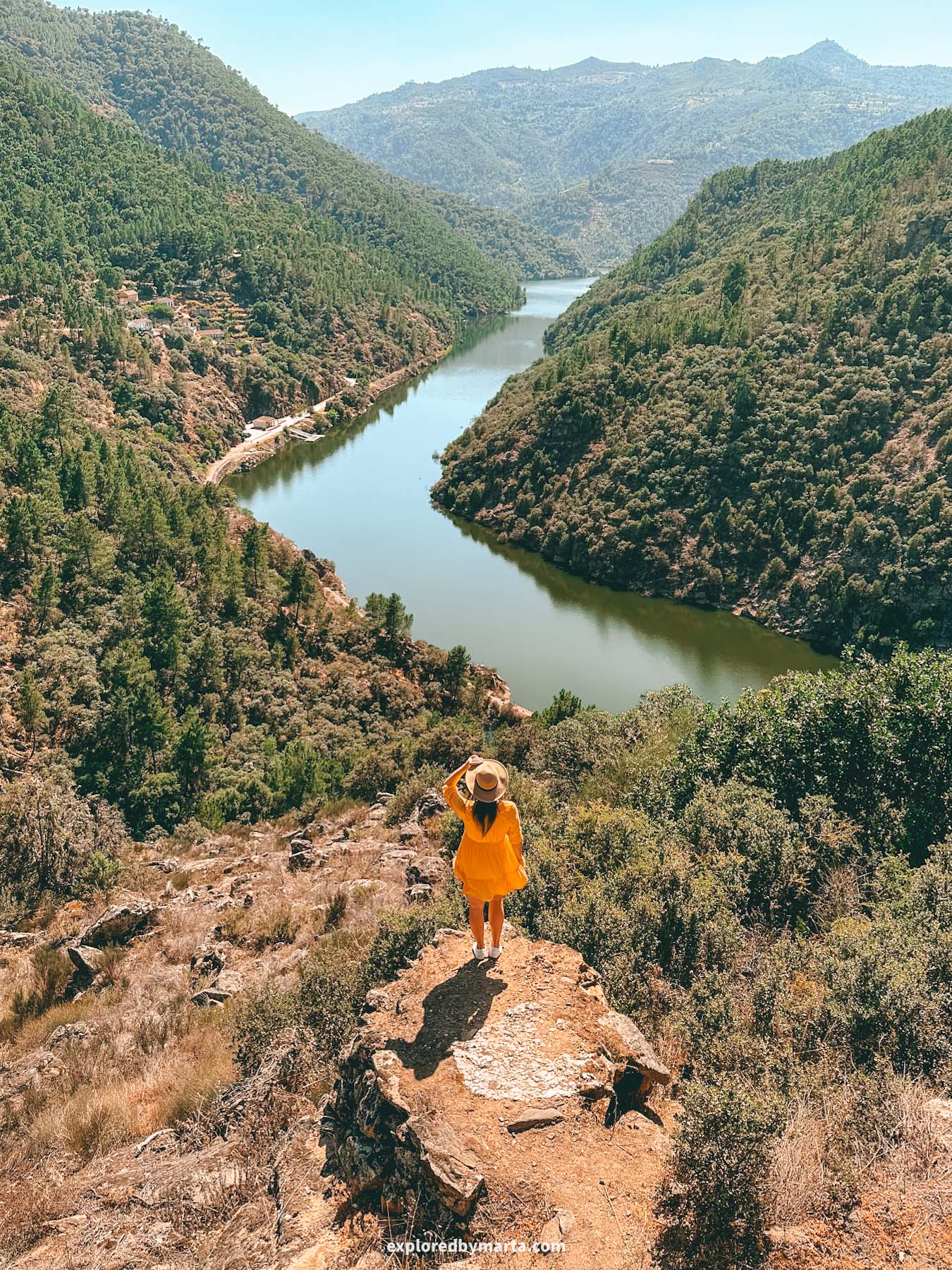 Miradouro de São Lourenço next to Tua River in Portugal
