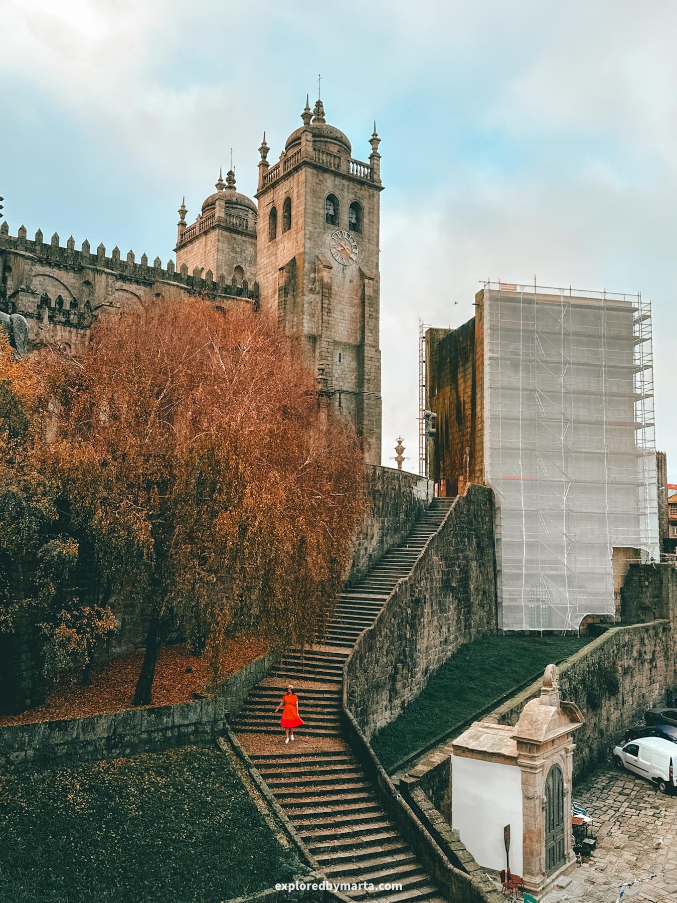 Porto Cathedral sits on a hill in the middle of the city offering panoramic views of the old town below
