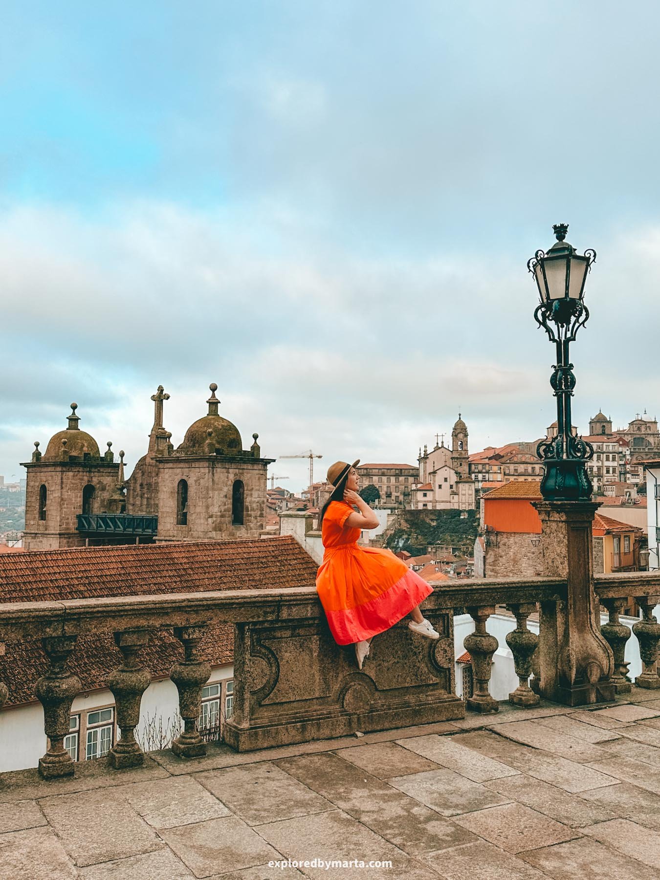 Porto city views from Terreiro da Sé, a square in front of Porto Cathedral