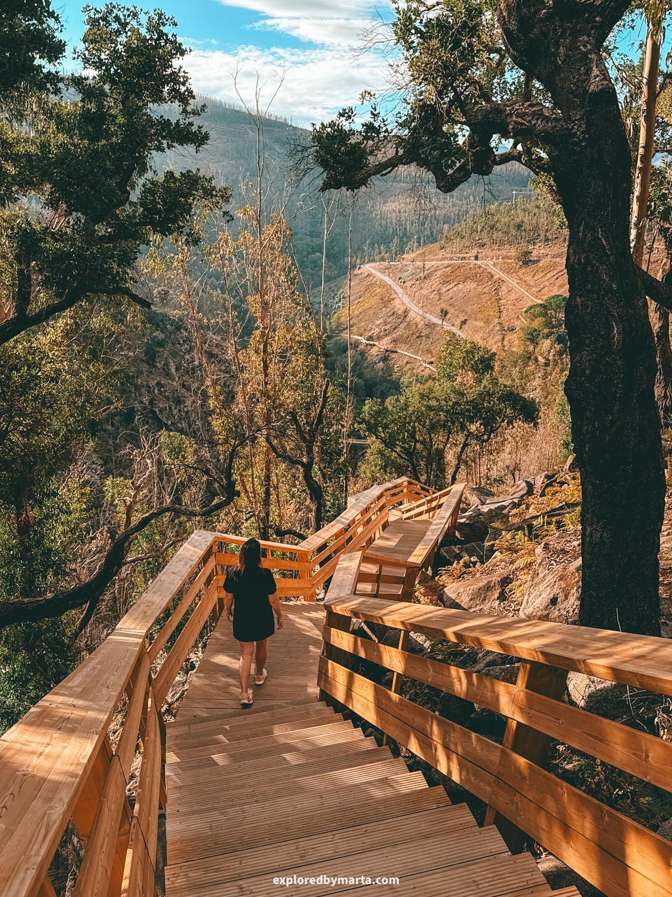 Portugal- the Paiva Walkways or Passadiços do Paiva is a wooden walkway along the Paiva River in Portugal