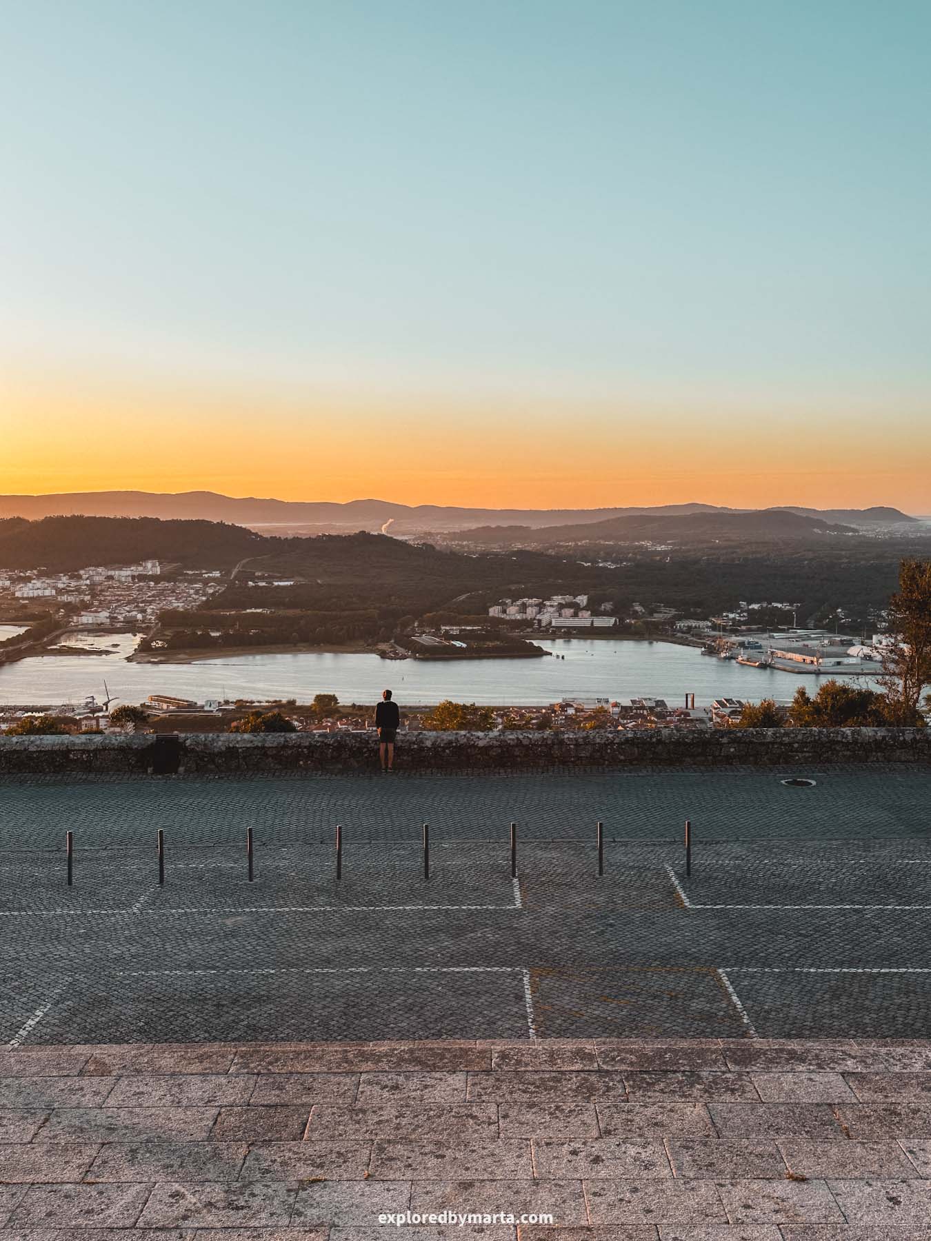 Portugal-view from the top of Mount of Santa Luzia in Viana do Castelo