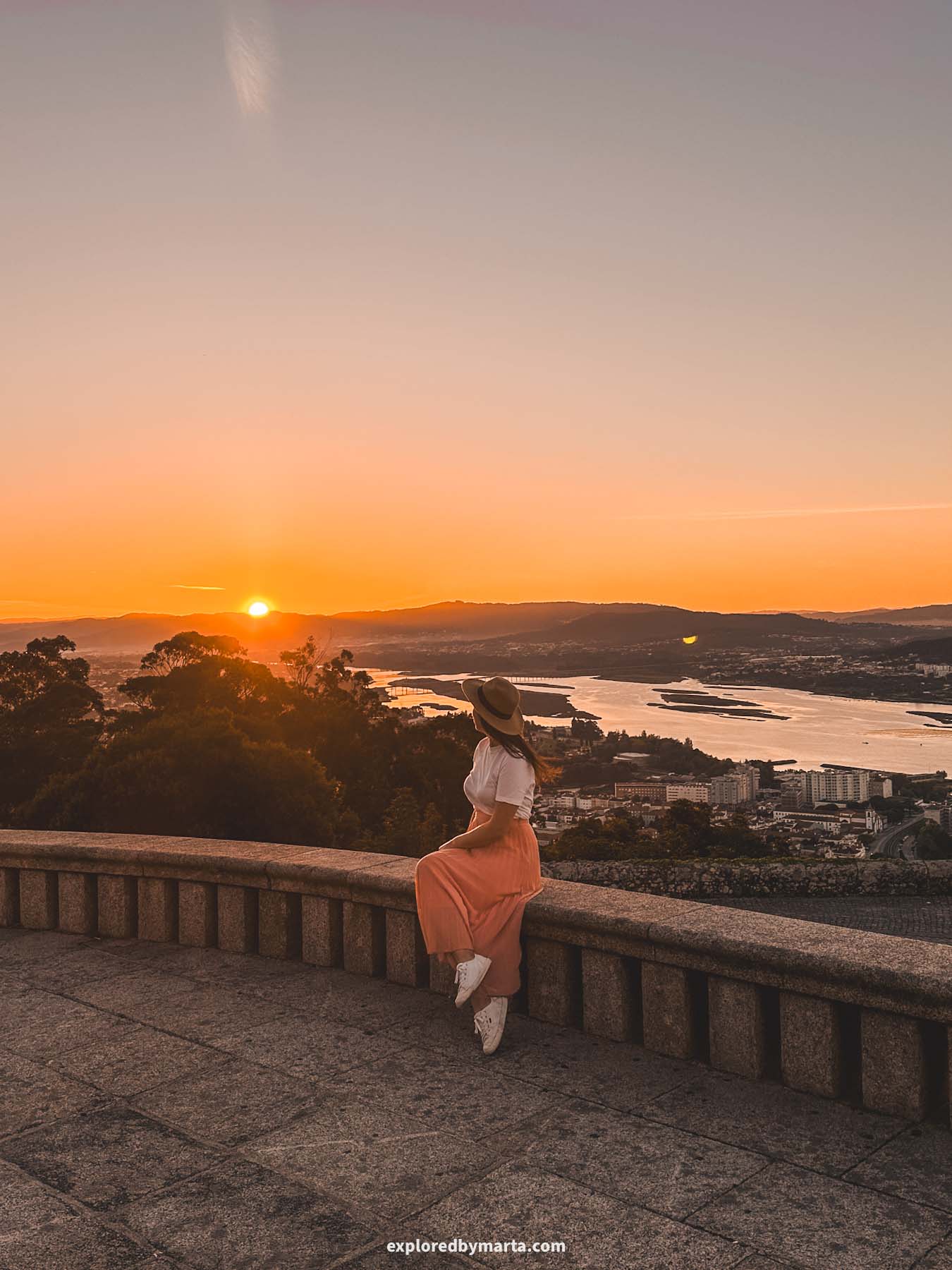 Portugal-view from the top of Mount of Santa Luzia in Viana do Castelo
