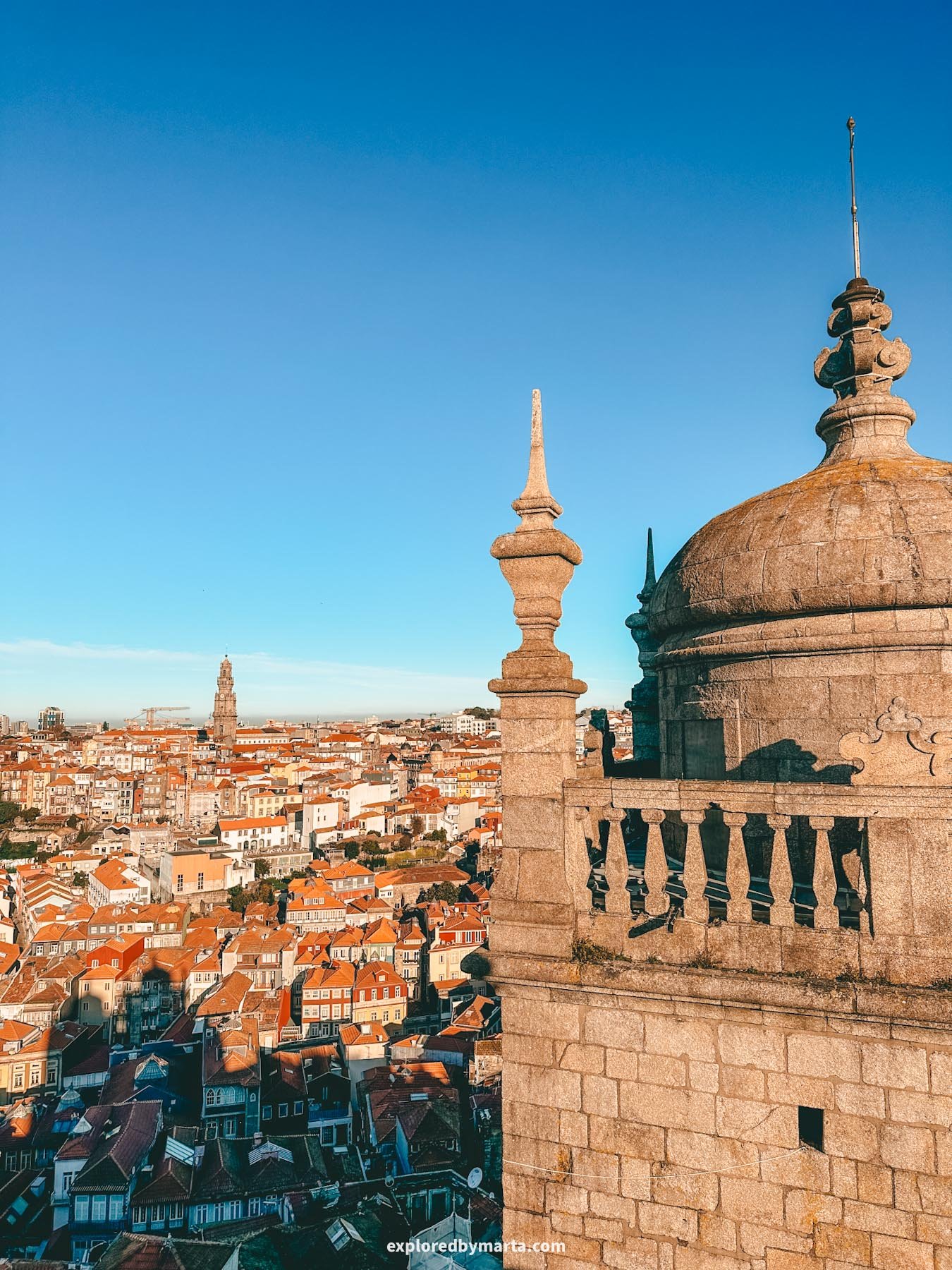 Rooftop views from Porto Cathedral overlooking the city