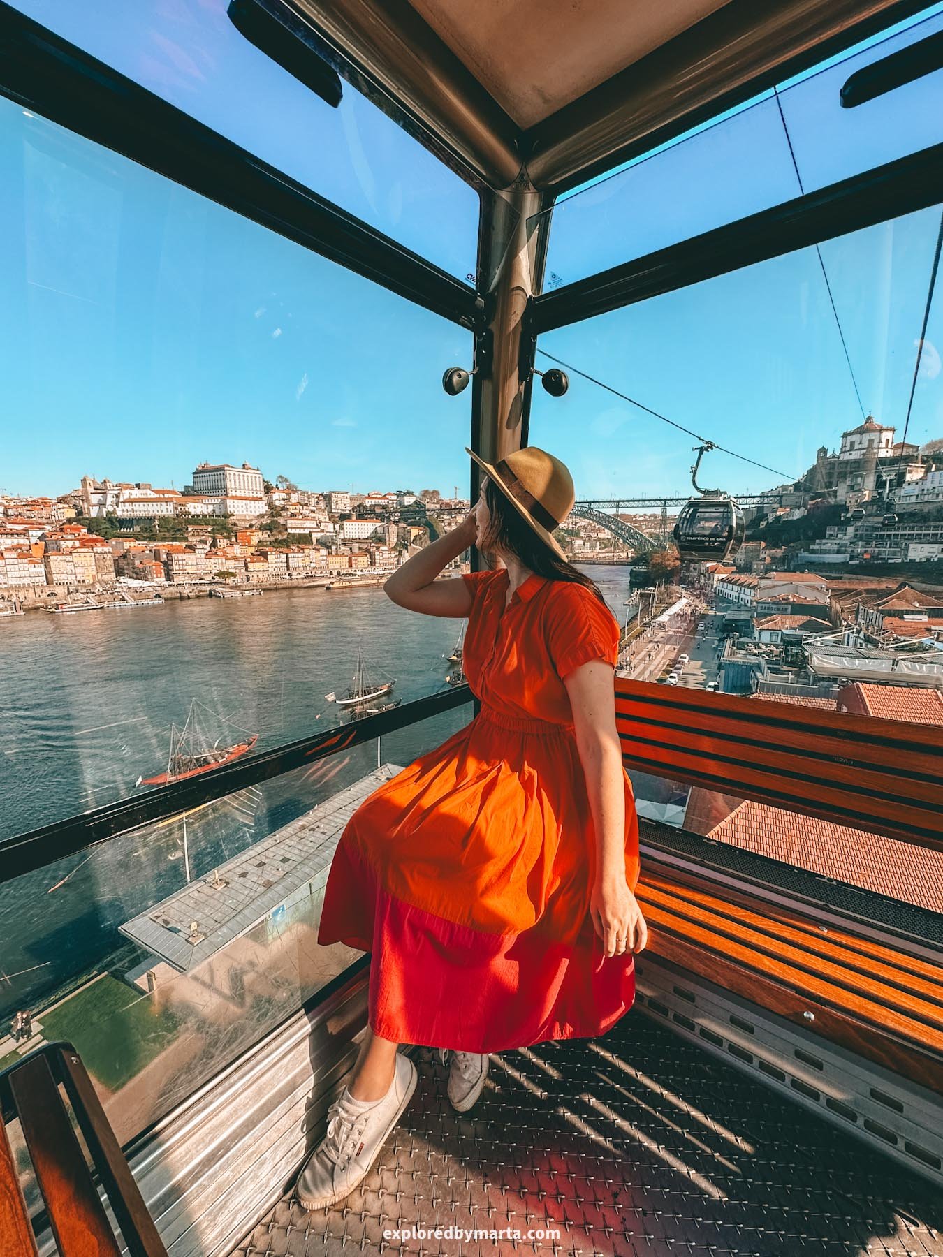 View of Porto from the Gaia Cable Car