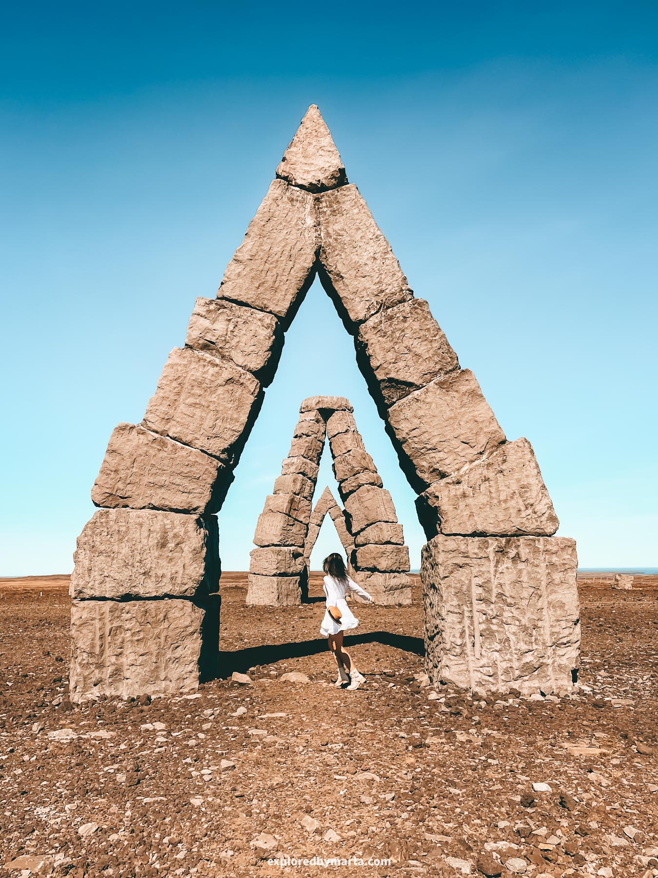 Arctic Henge - a man-made stone monument near the Arctic Circle in Iceland