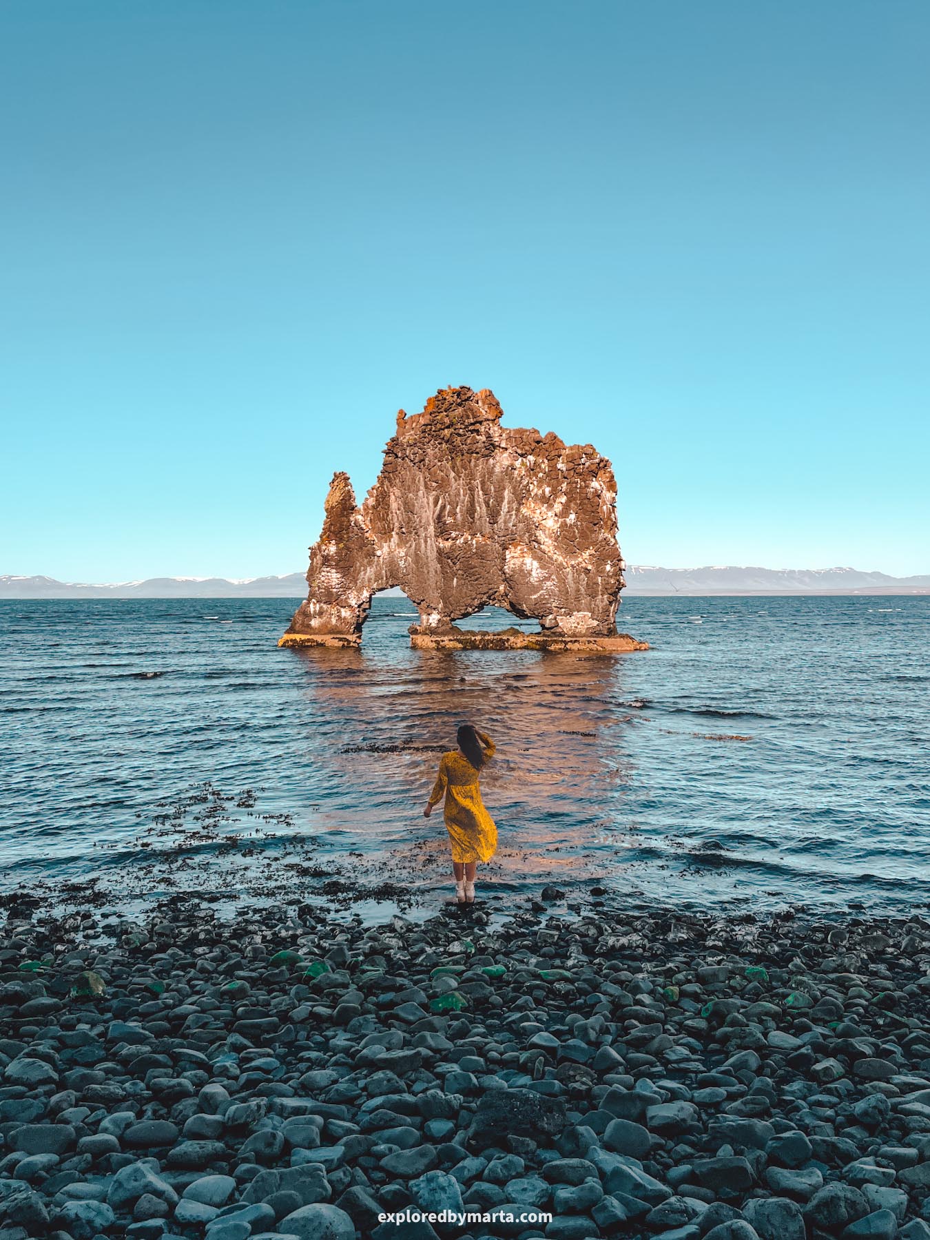Hvítserkur Rock or the Rhino Rock is one of the most unique rock formations in Iceland