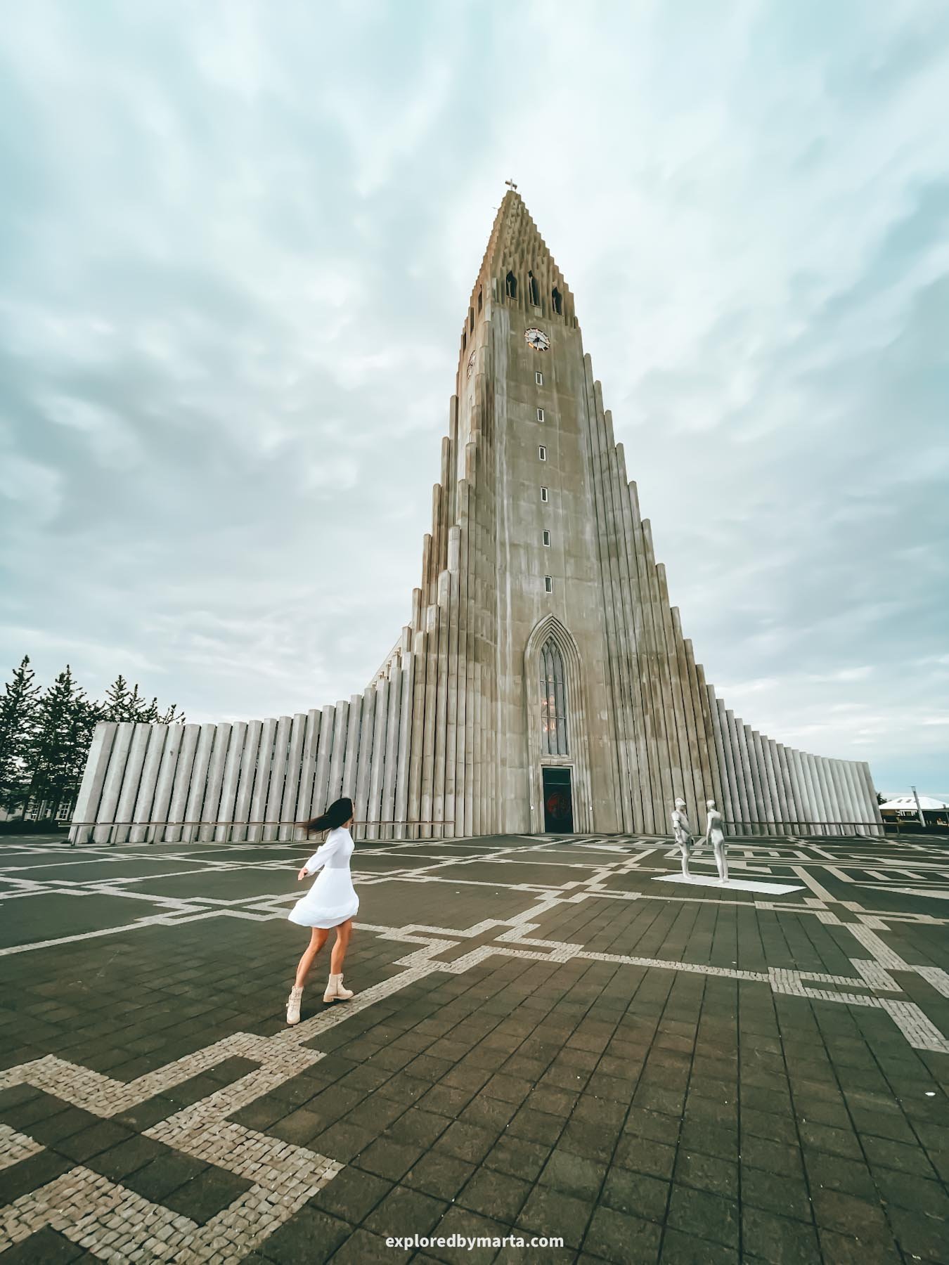 Majestic Hallgrímskirkja church in Reykjavik in Iceland