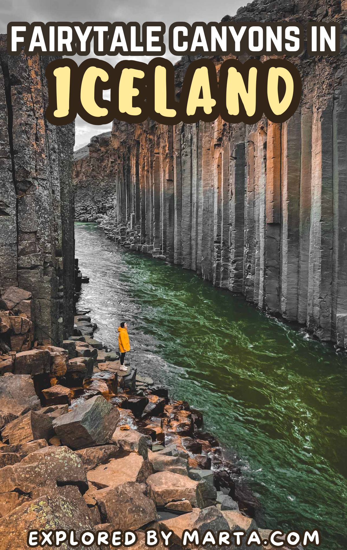 Spectacular canyons in Iceland