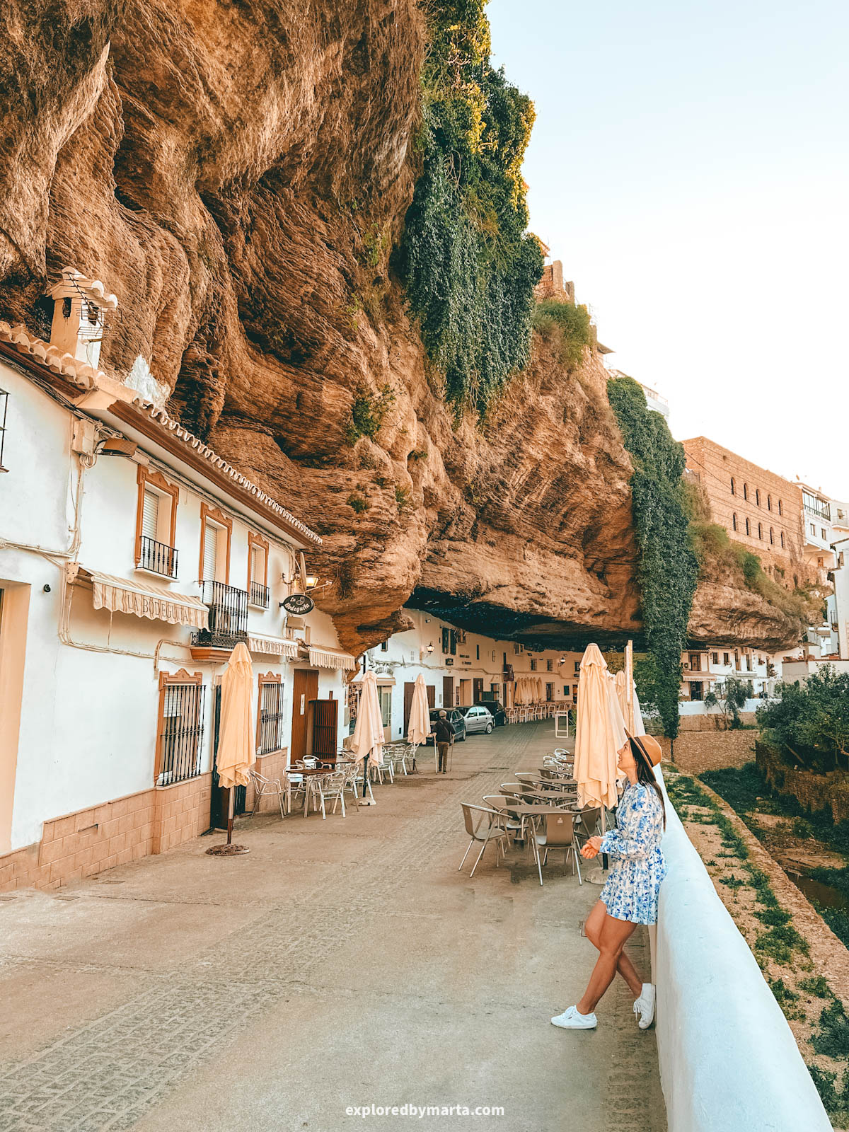 Calle Cuevas del Sol in Setenil de las Bodegas cave village in Spain